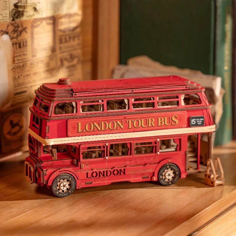 London Tour Bus 3D Wooden Puzzle