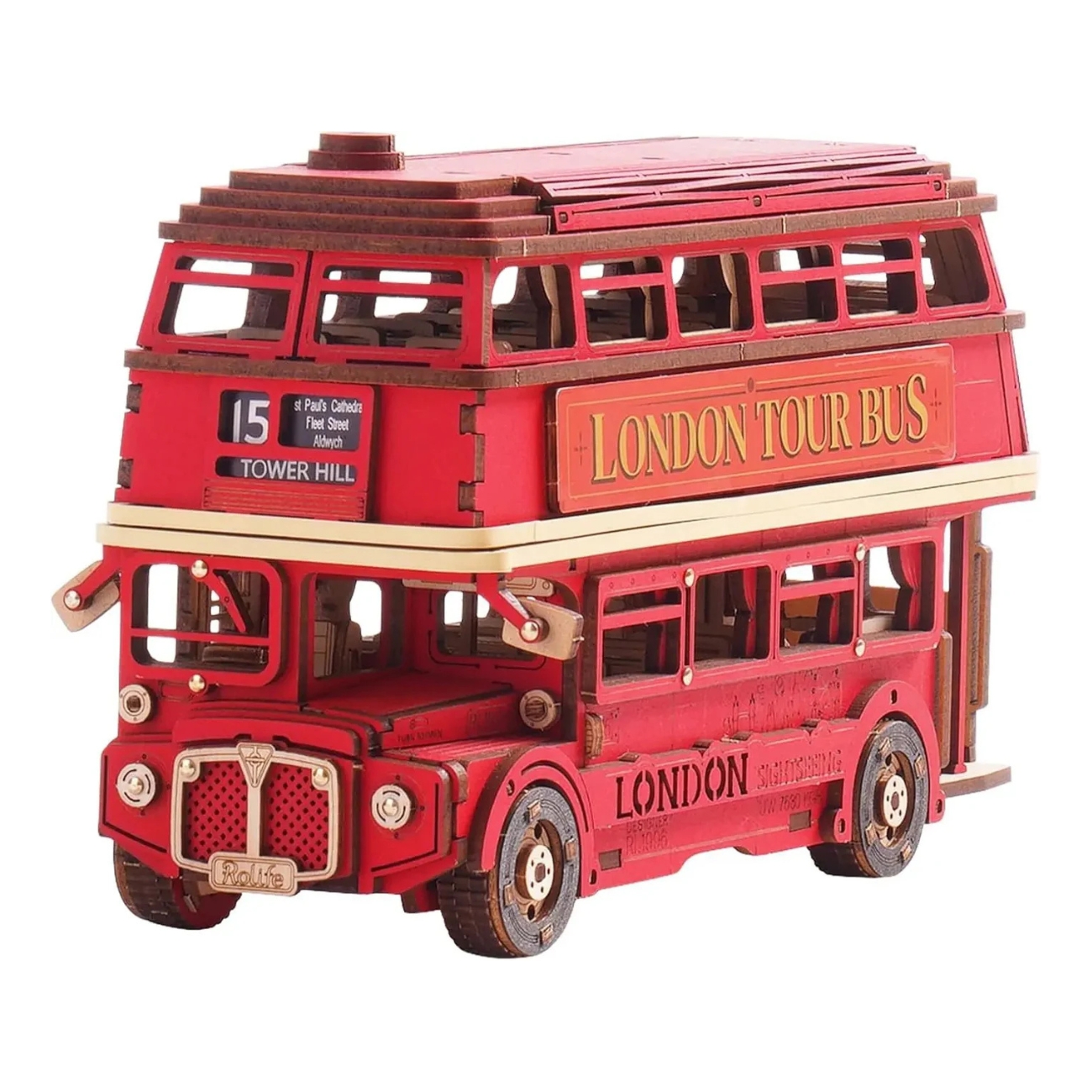 London Tour Bus 3D Wooden Puzzle