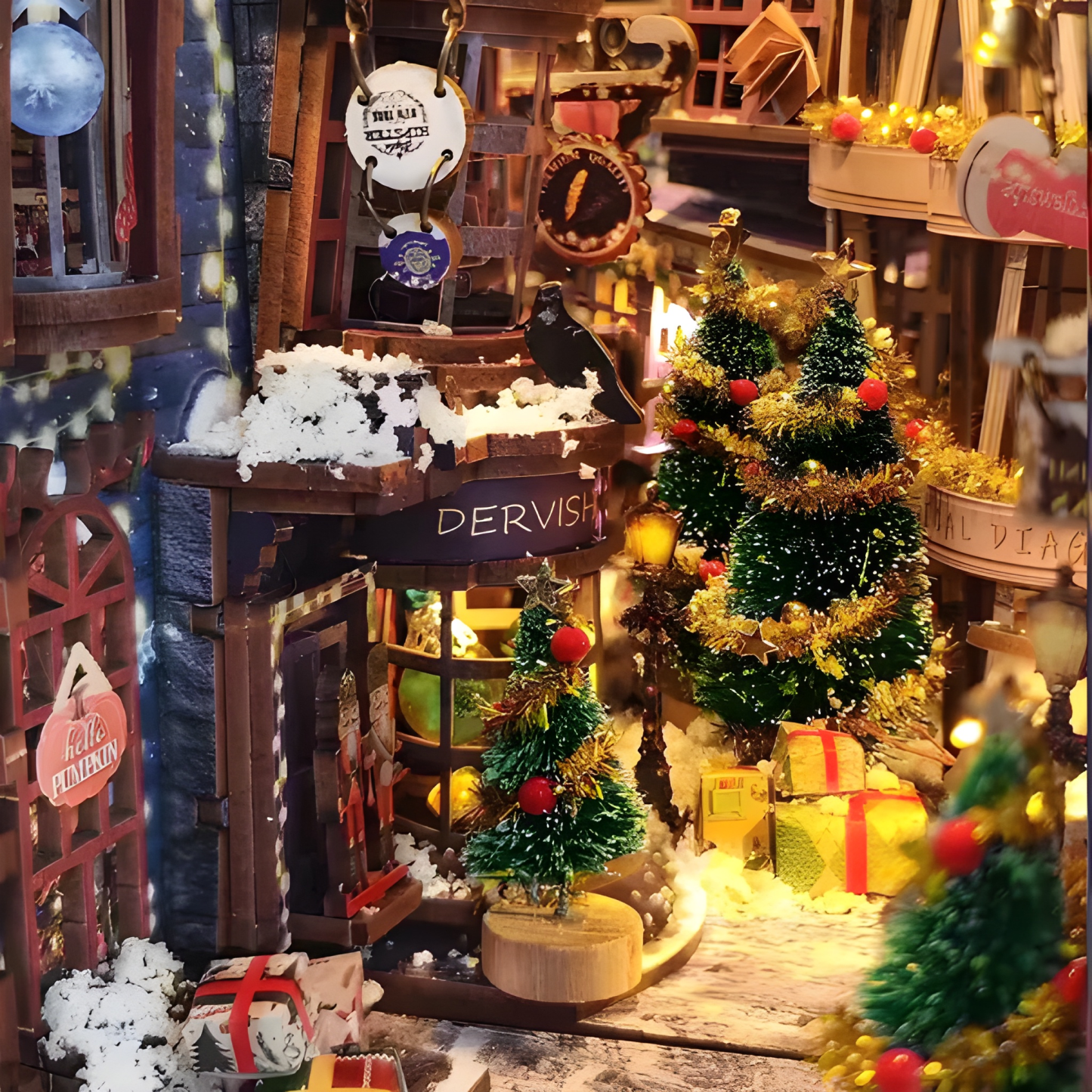 Moonlight Christmas DIY Book Nook Kit