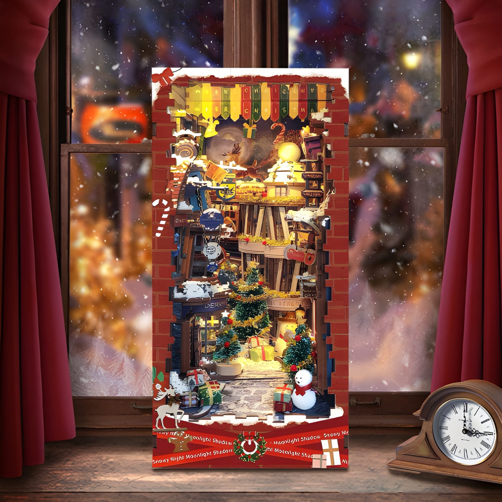 Moonlight Christmas DIY Book Nook Kit