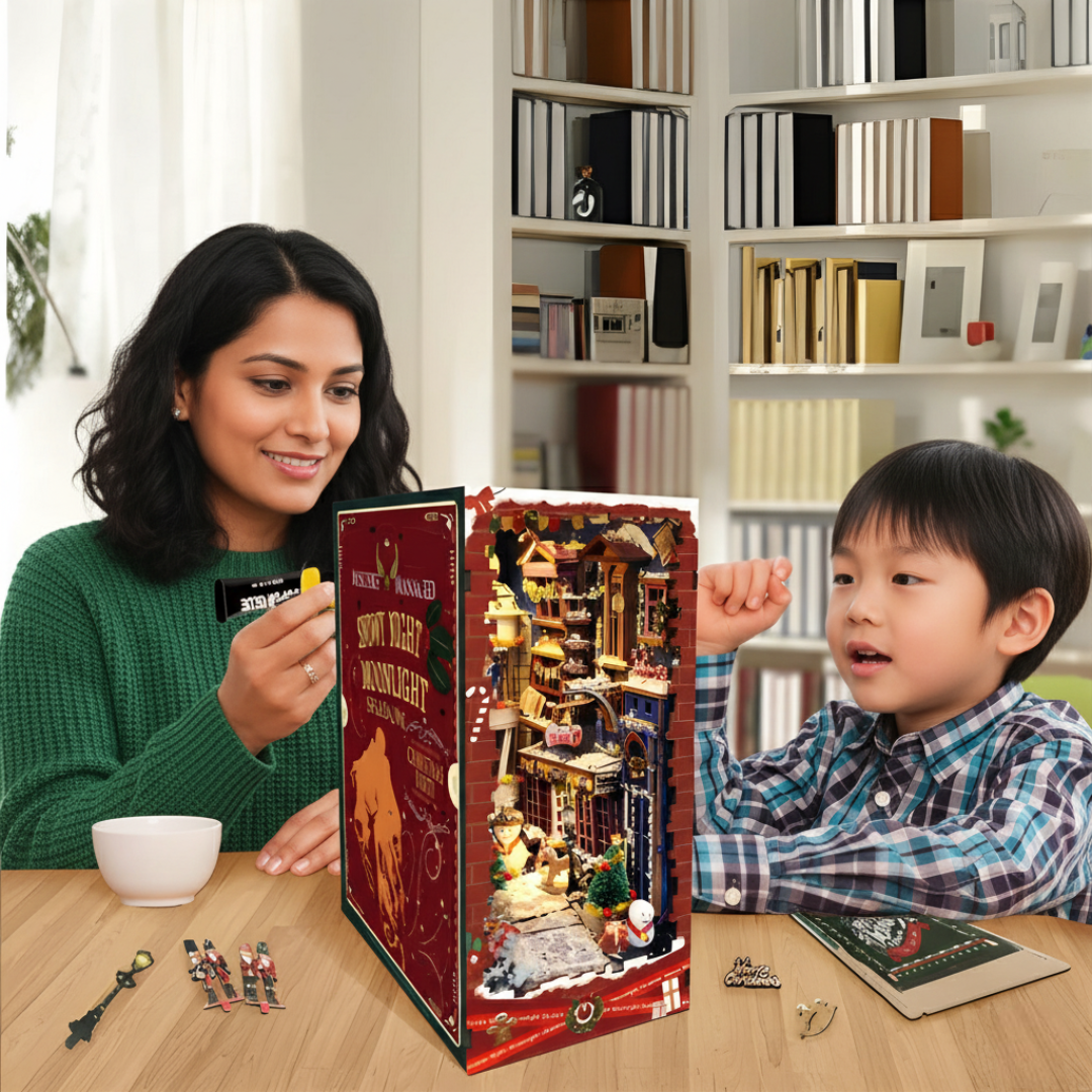 Moonlight Christmas DIY Book Nook Kit