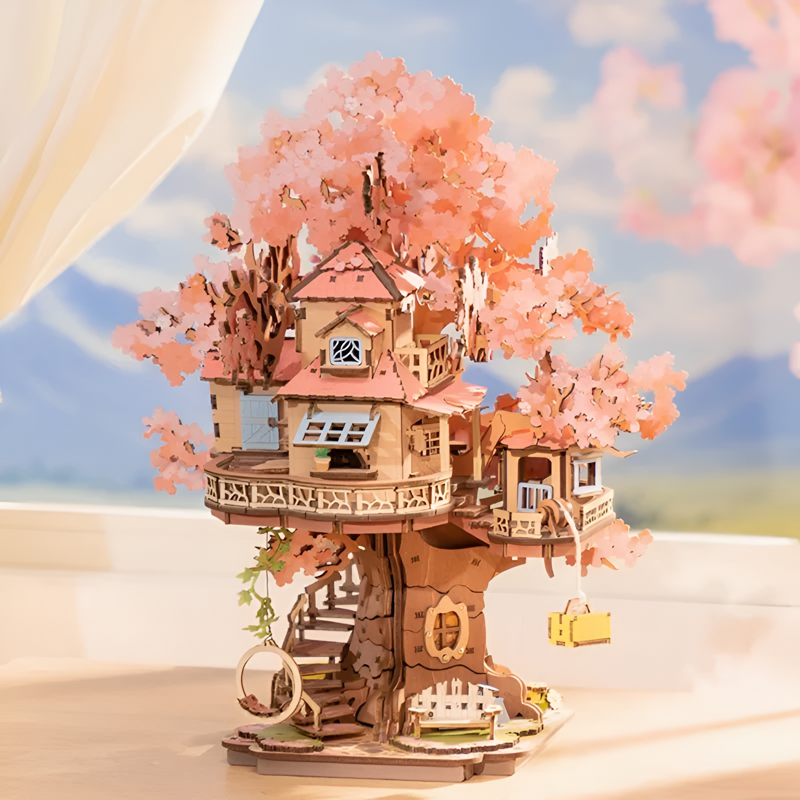 Sakura Tree House 3D Wooden Puzzle