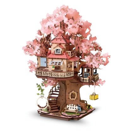 Sakura Tree House 3D Wooden Puzzle