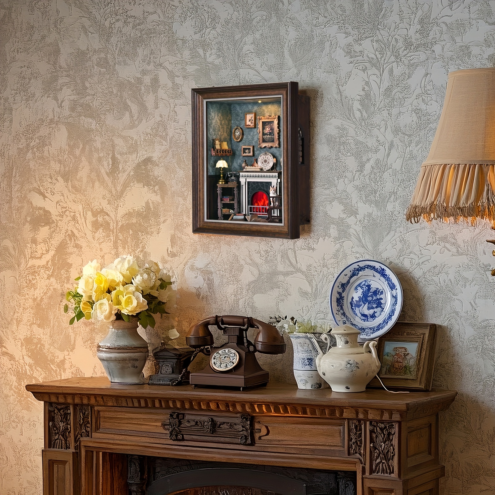 Small House 3D Bookshelf Handmade Model Frame