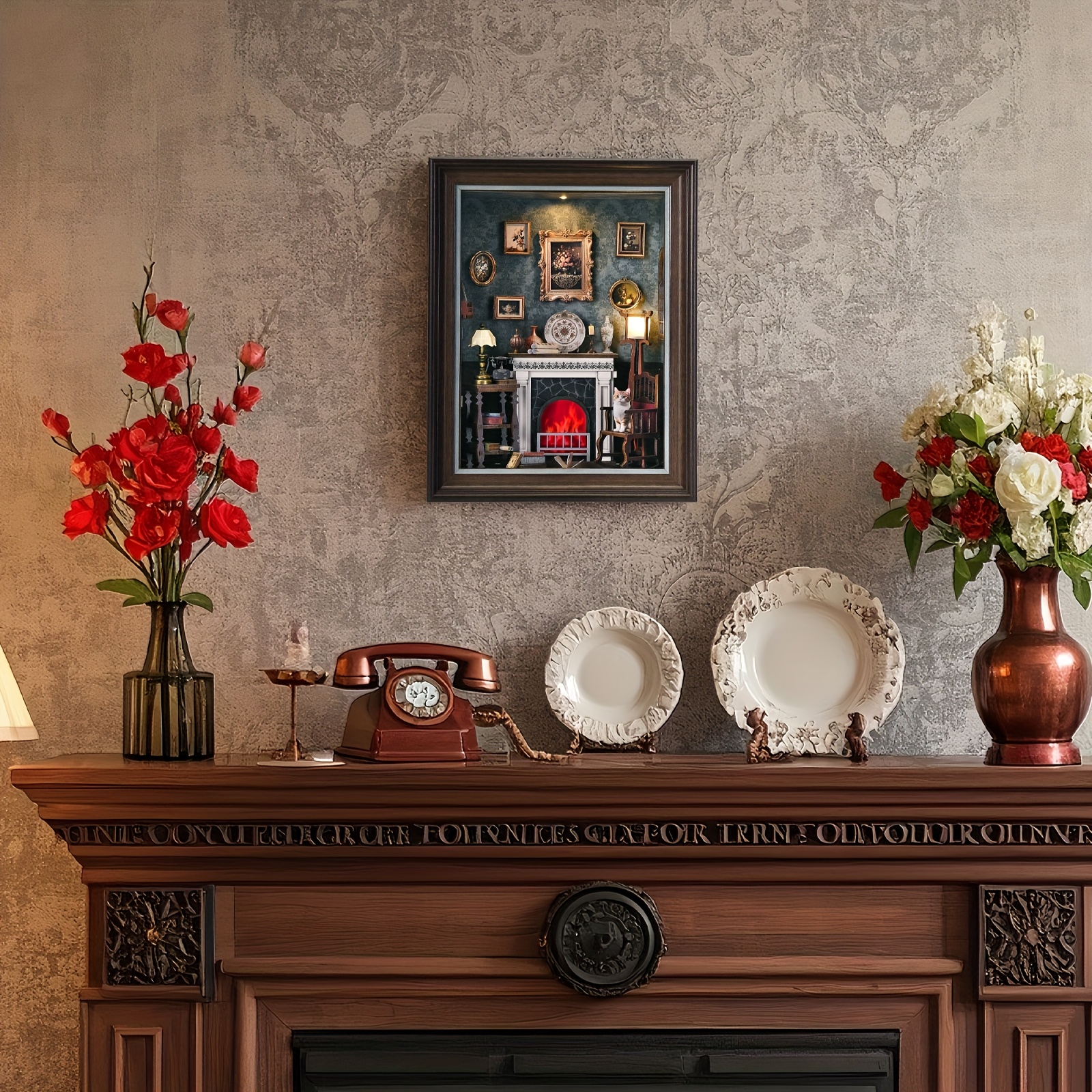 Small House 3D Bookshelf Handmade Model Frame