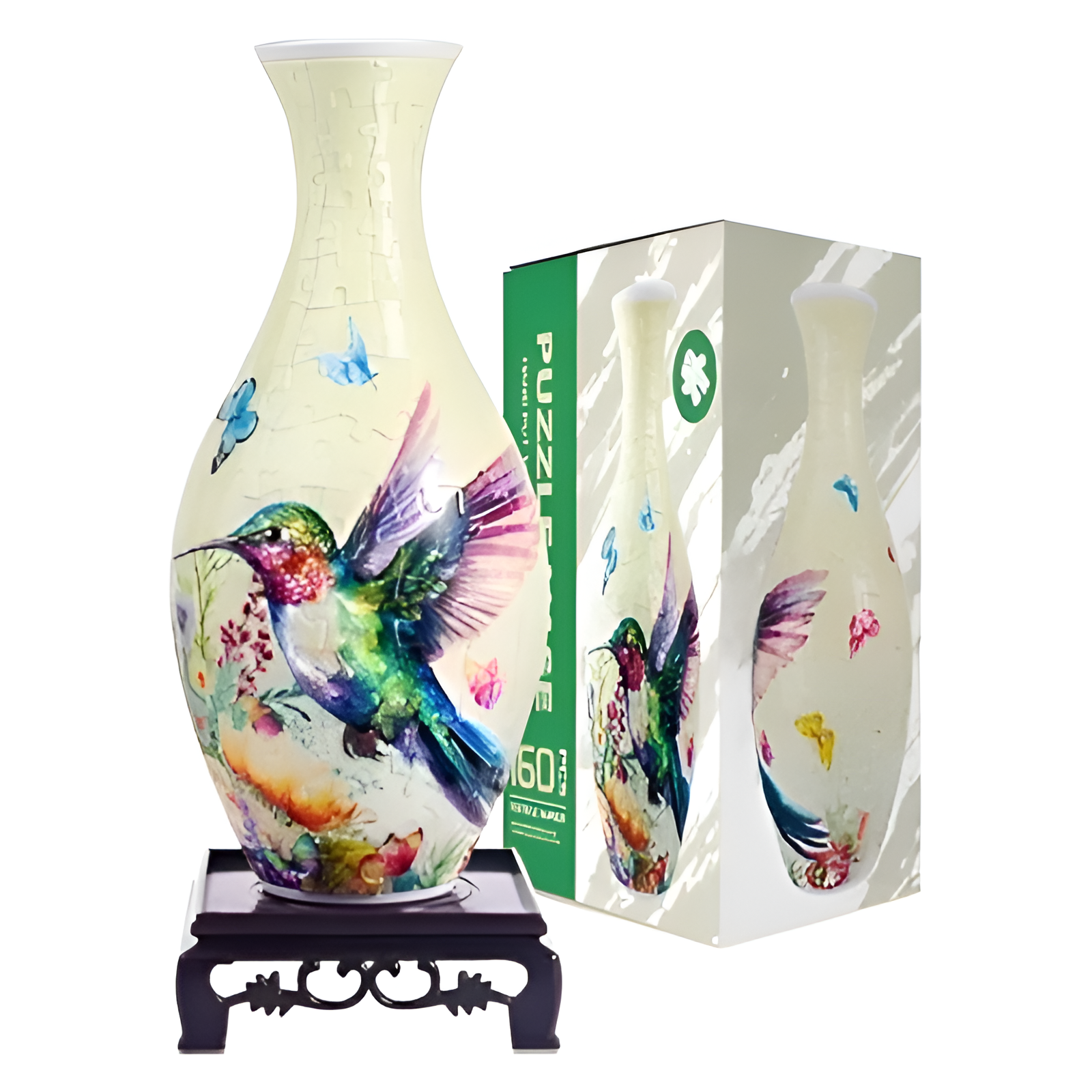 DIY 3D Puzzle Vase 160 Pieces Decorative Flower Vase Craft