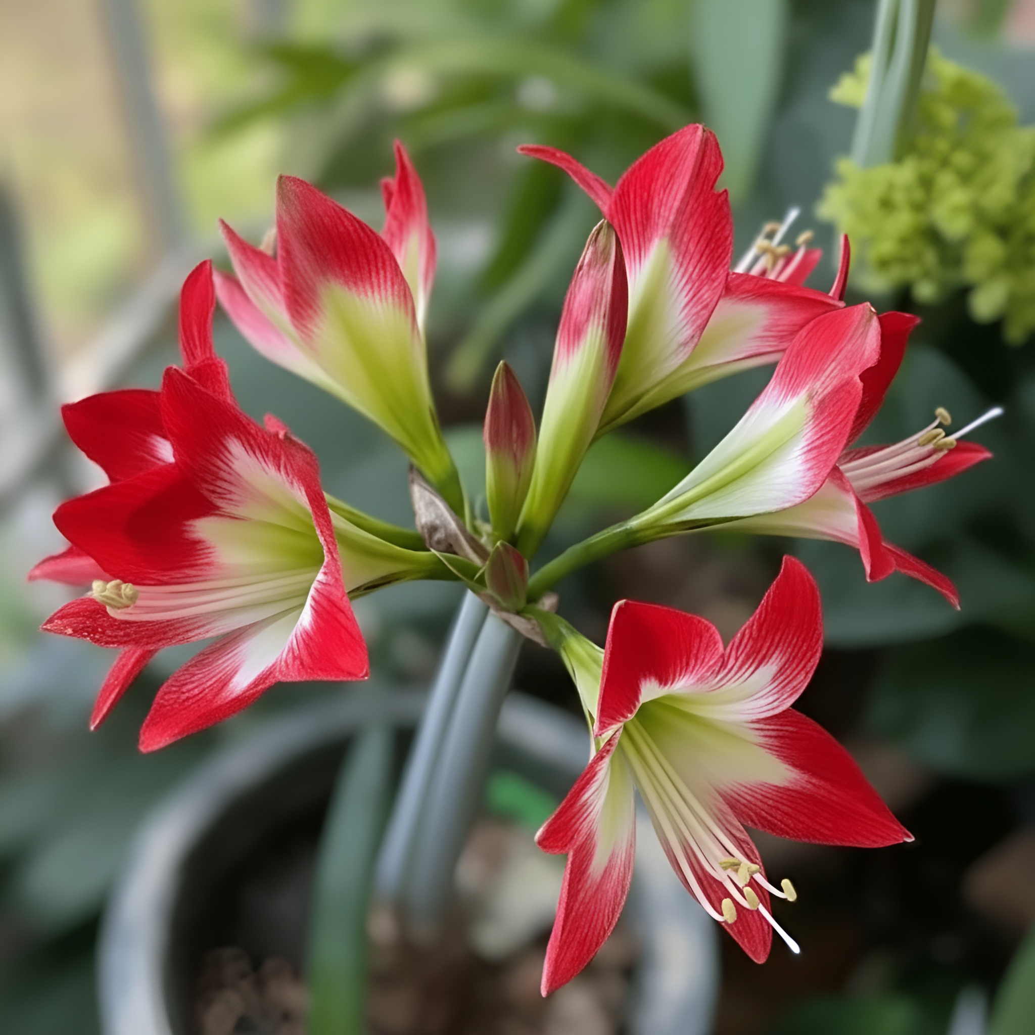Amaryllis 100 Seeds Ball For Balcony Big Colorful Flowers Burning Flames