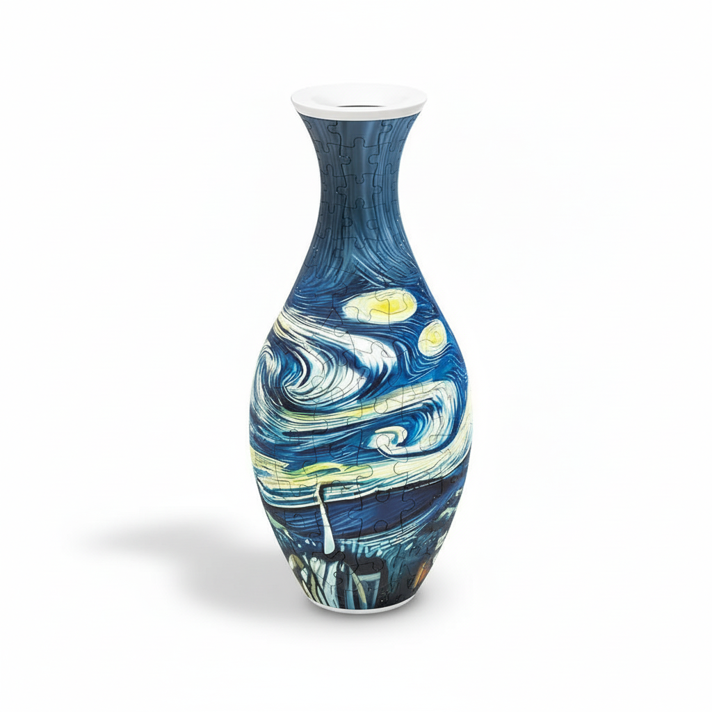 160 Piece 3D Puzzle Flower Vase With LED Light For Home Decor