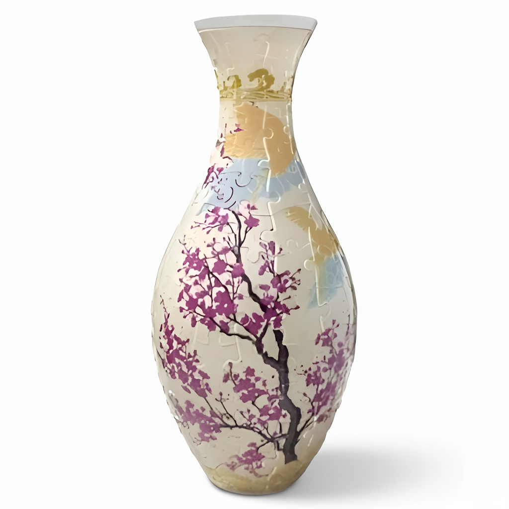 3D Floral Puzzle Vase With Stand And Water Column