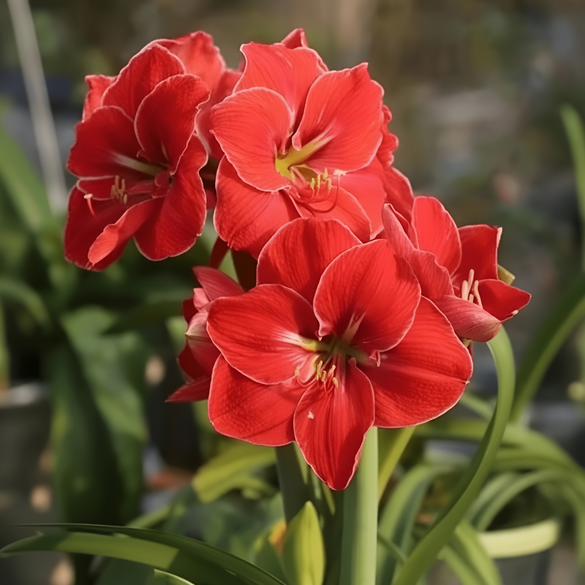 Amaryllis 100 Seeds Ball For Balcony Big Colorful Flowers Burning Flames
