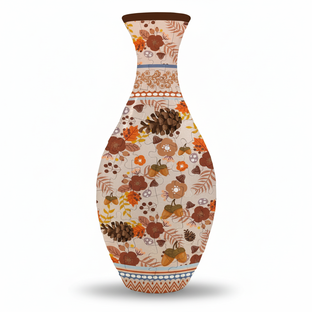 160 Pieces DIY Decorative Flower Vase 3D Puzzle