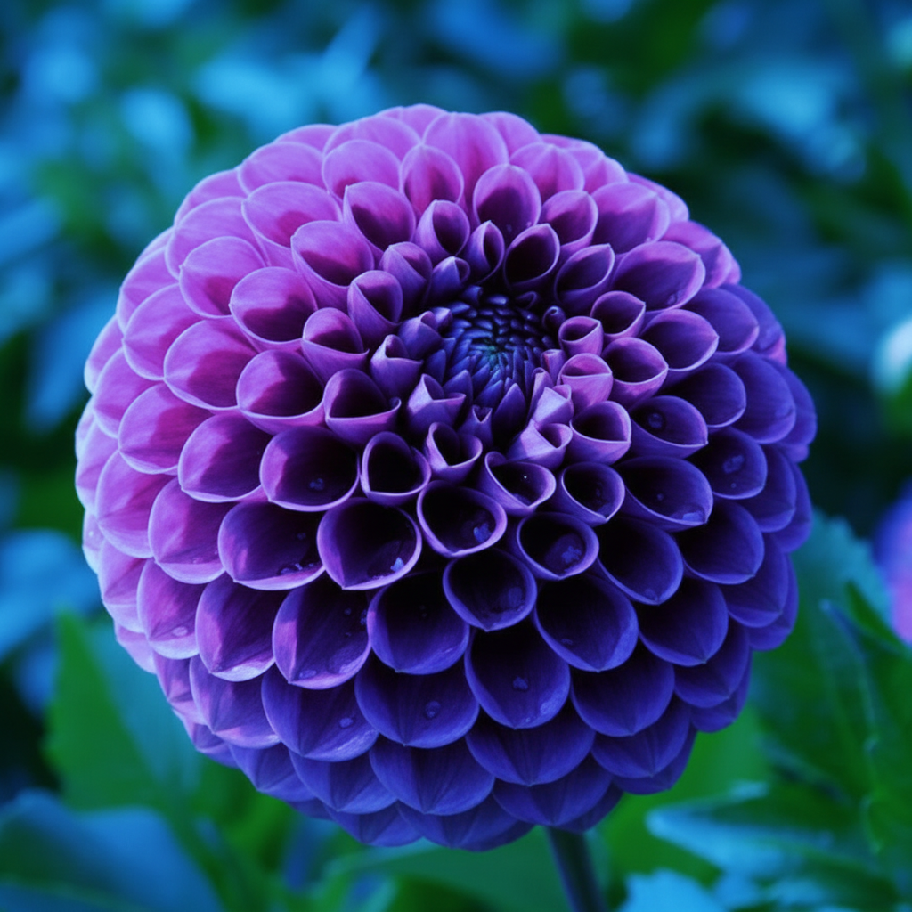 Blue Fireball Dahlia Seeds
