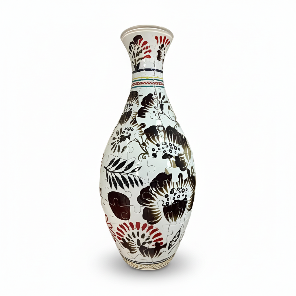 160 Piece DIY 3D Flower Puzzle Vase Tabletop Decor Craft