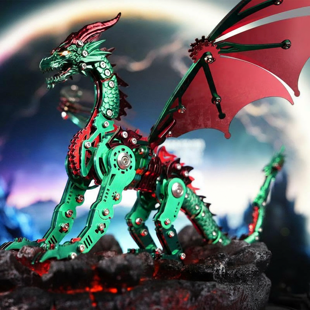 3D Stainless Steel Dragon Design DIY Puzzle Kit