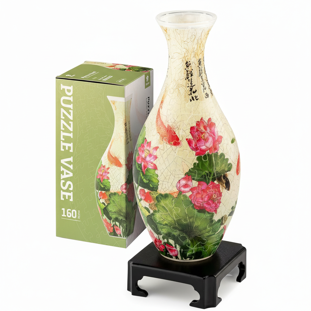 3D Puzzle Vase With 160 Curved Pieces And Stand