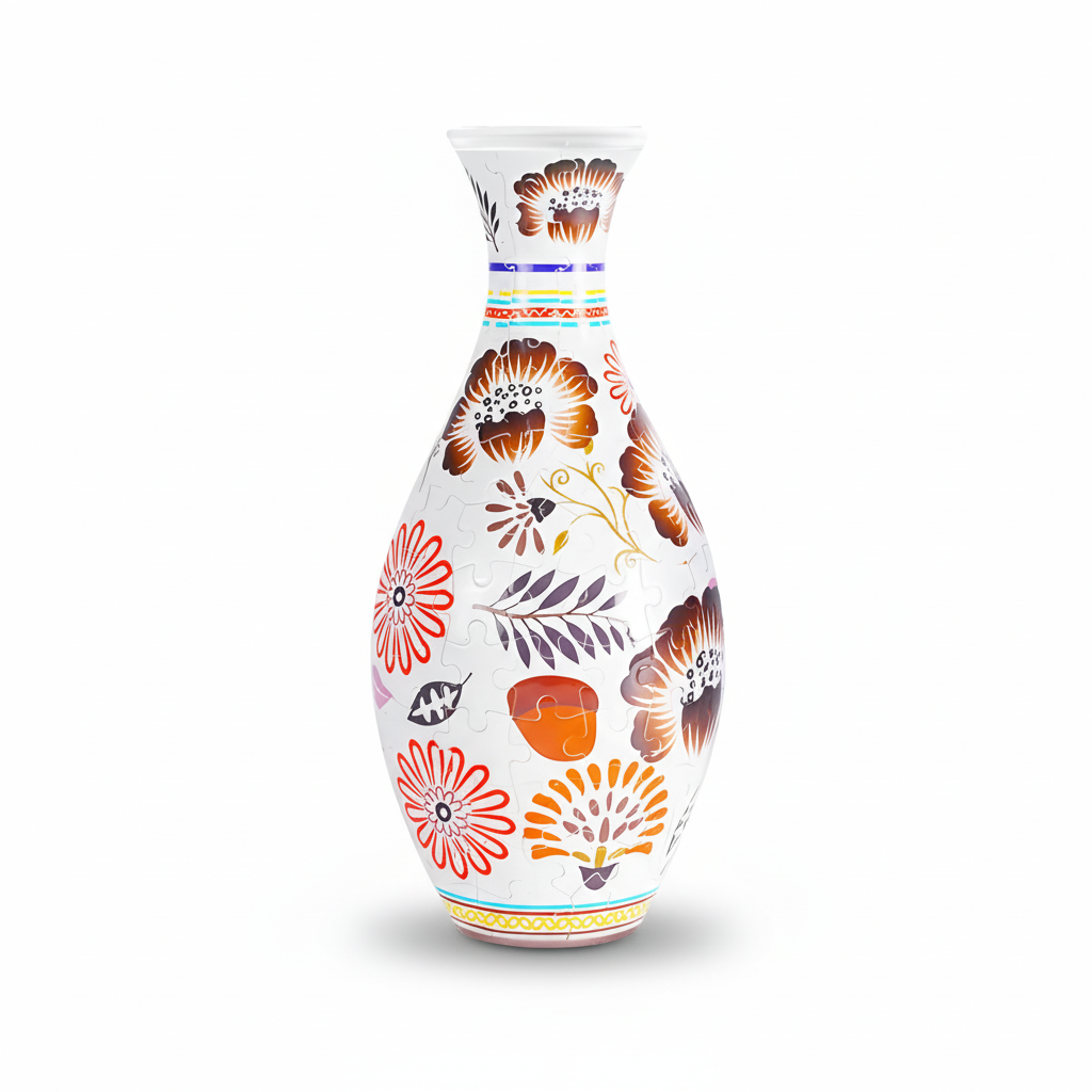 160 Piece 3D Puzzle Vase DIY Flower Planter Tabletop Decor