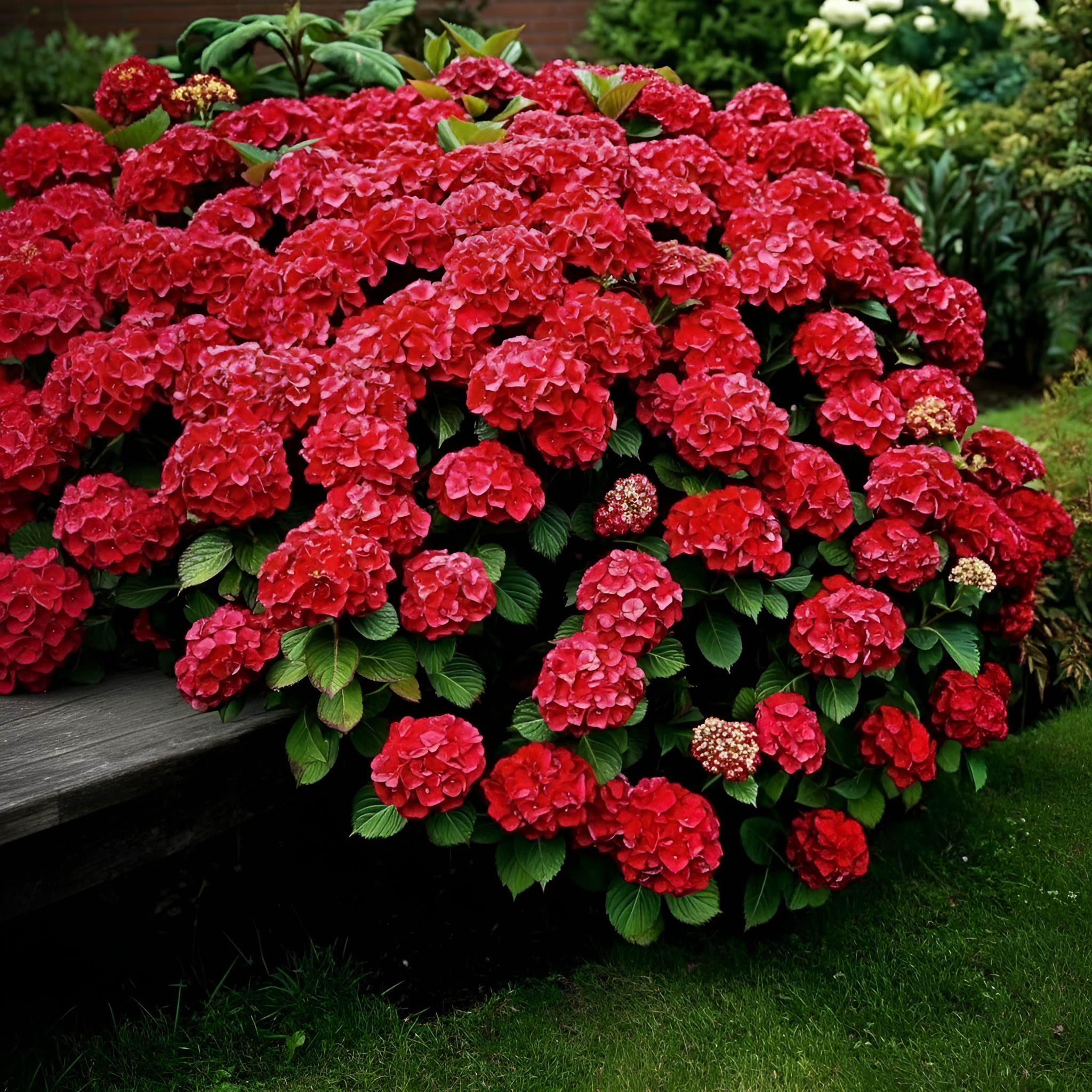 30 Pieces Red Hydrangea Large Blooming Flower Plant Seeds For Garden Decoration