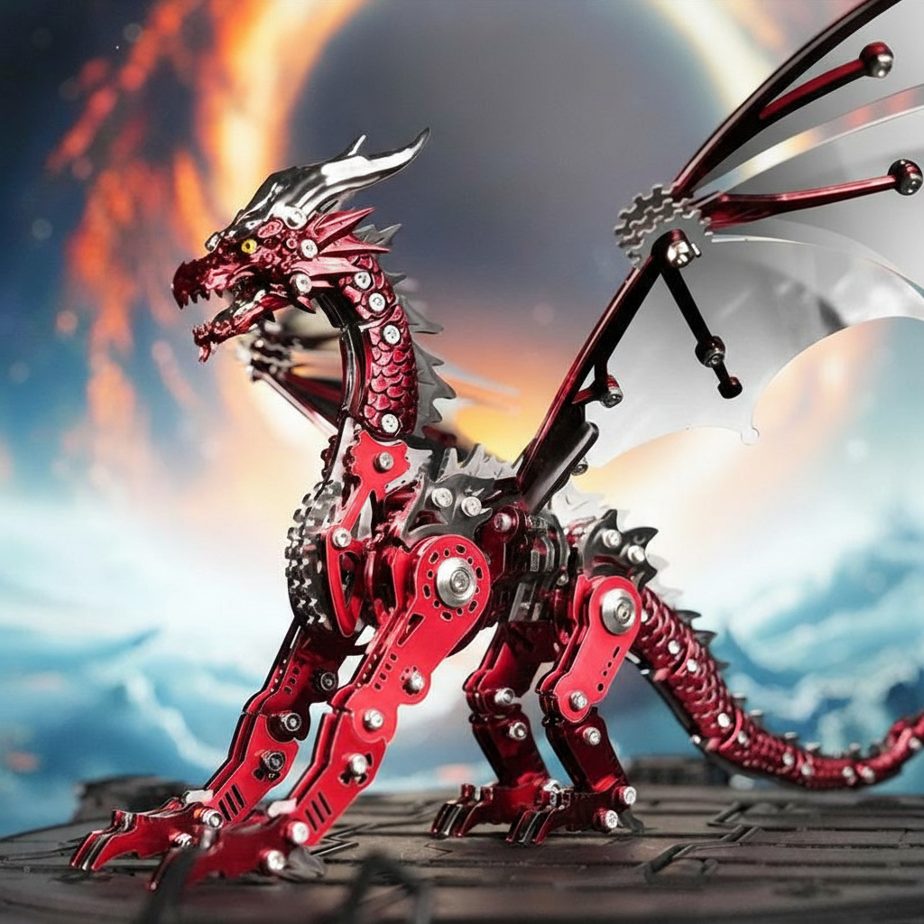 3D Stainless Steel Dragon Design DIY Puzzle Kit