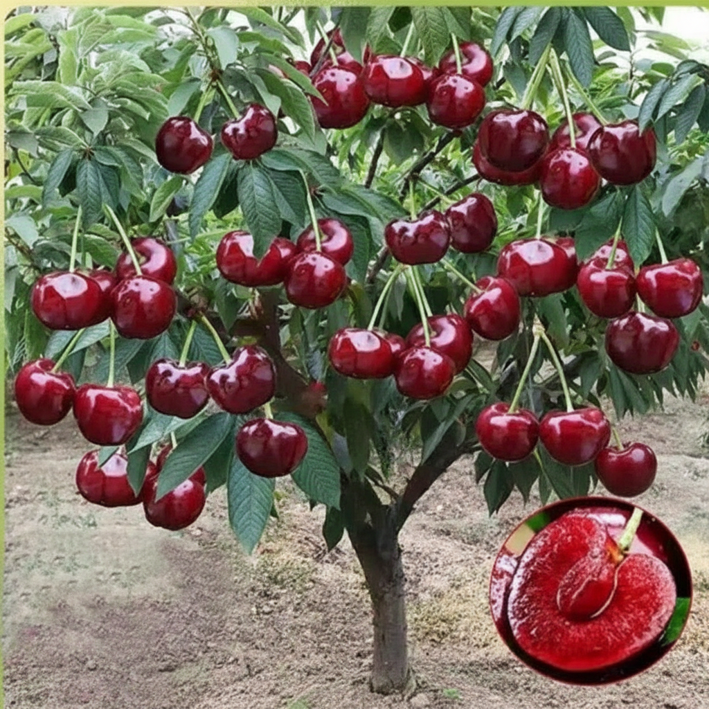 Black Cherry Fruit Sapling Tree For Home Gardens