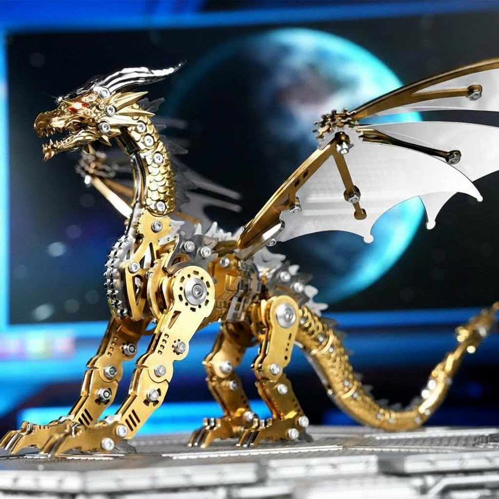 3D Stainless Steel Dragon Design DIY Puzzle Kit