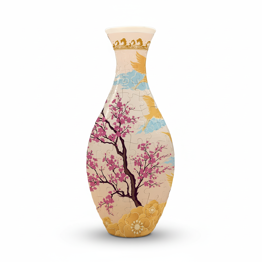 160 Piece DIY 3D Puzzle Flower Vase Floral Decorative Home Display