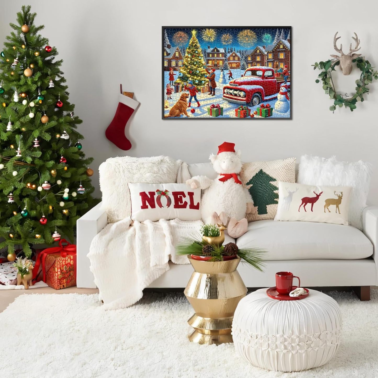 Christmas Tree Celebration 1000 Piece Winter Holiday Jigsaw Puzzle