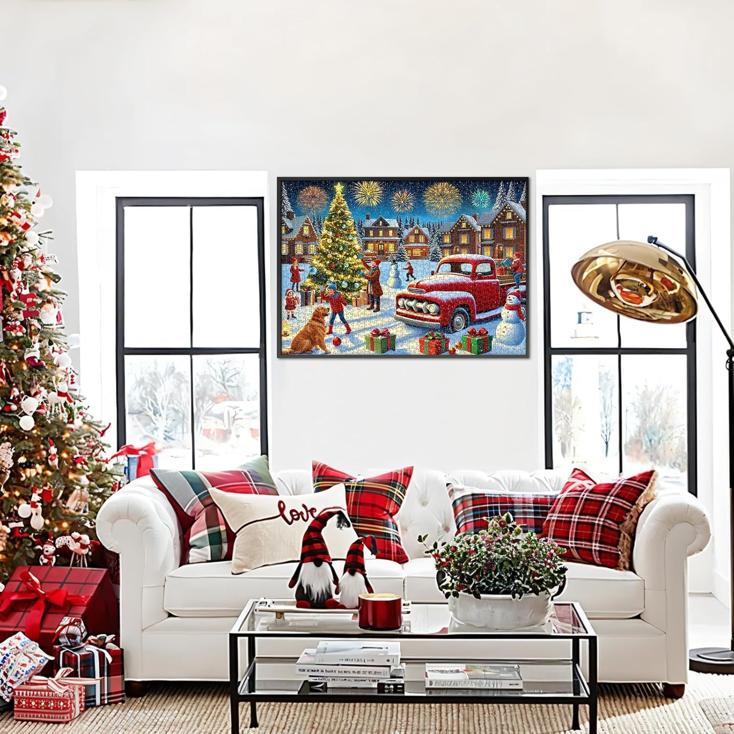Christmas Tree Celebration 1000 Piece Winter Holiday Jigsaw Puzzle