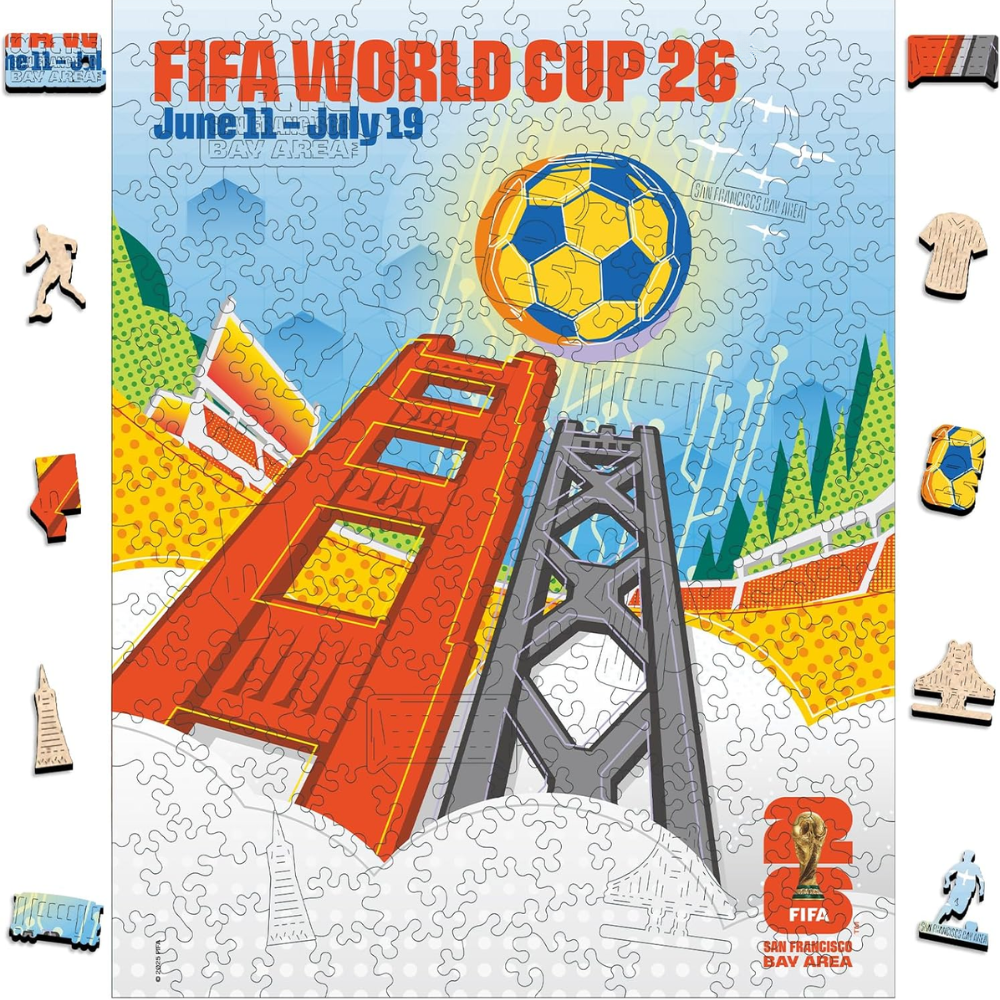 200 Pieces Of FIFA World Cup 2026 San Francisco City Themed Wooden Puzzle 