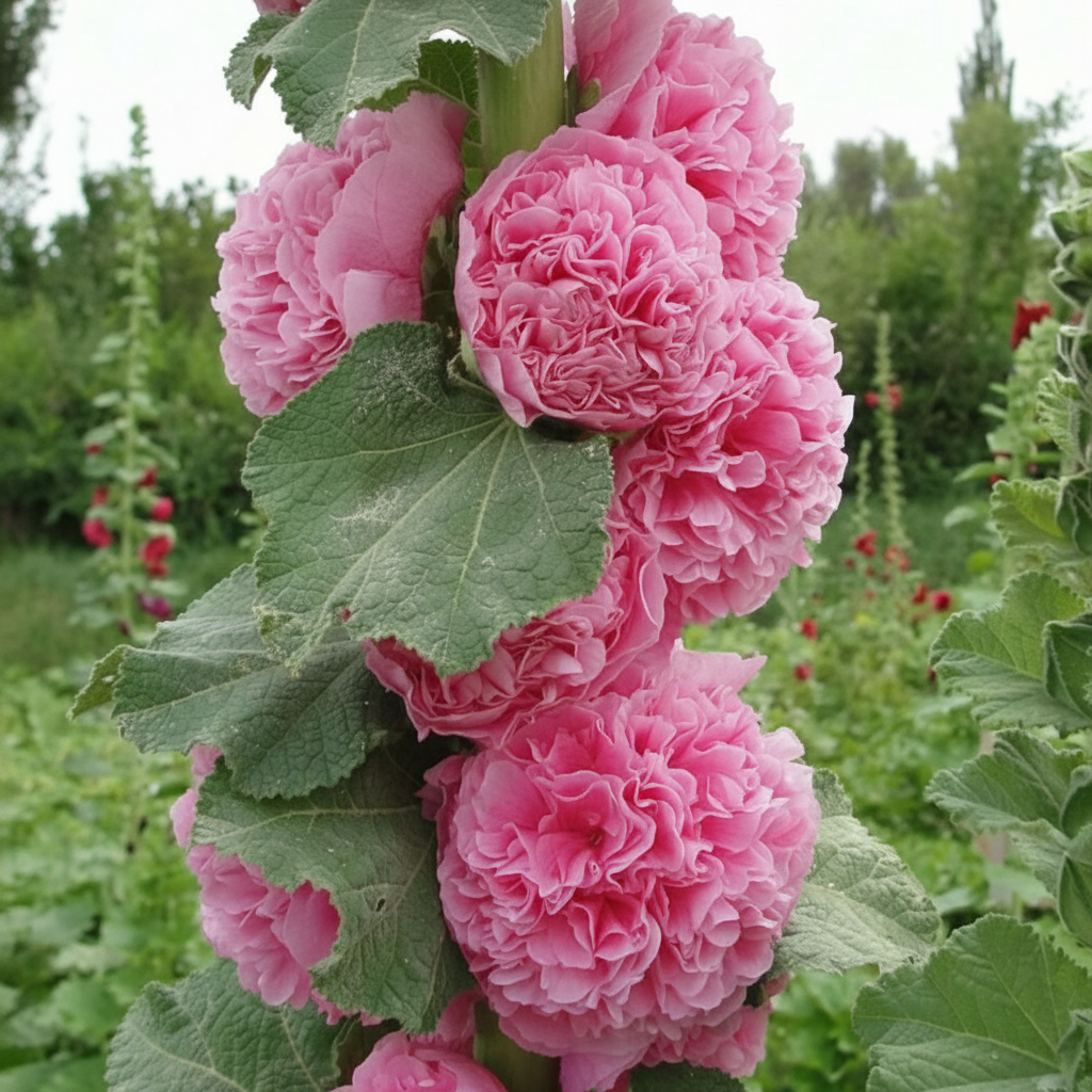 Hollyhock Flower Garden Seeds For Tall Ornamental Plants