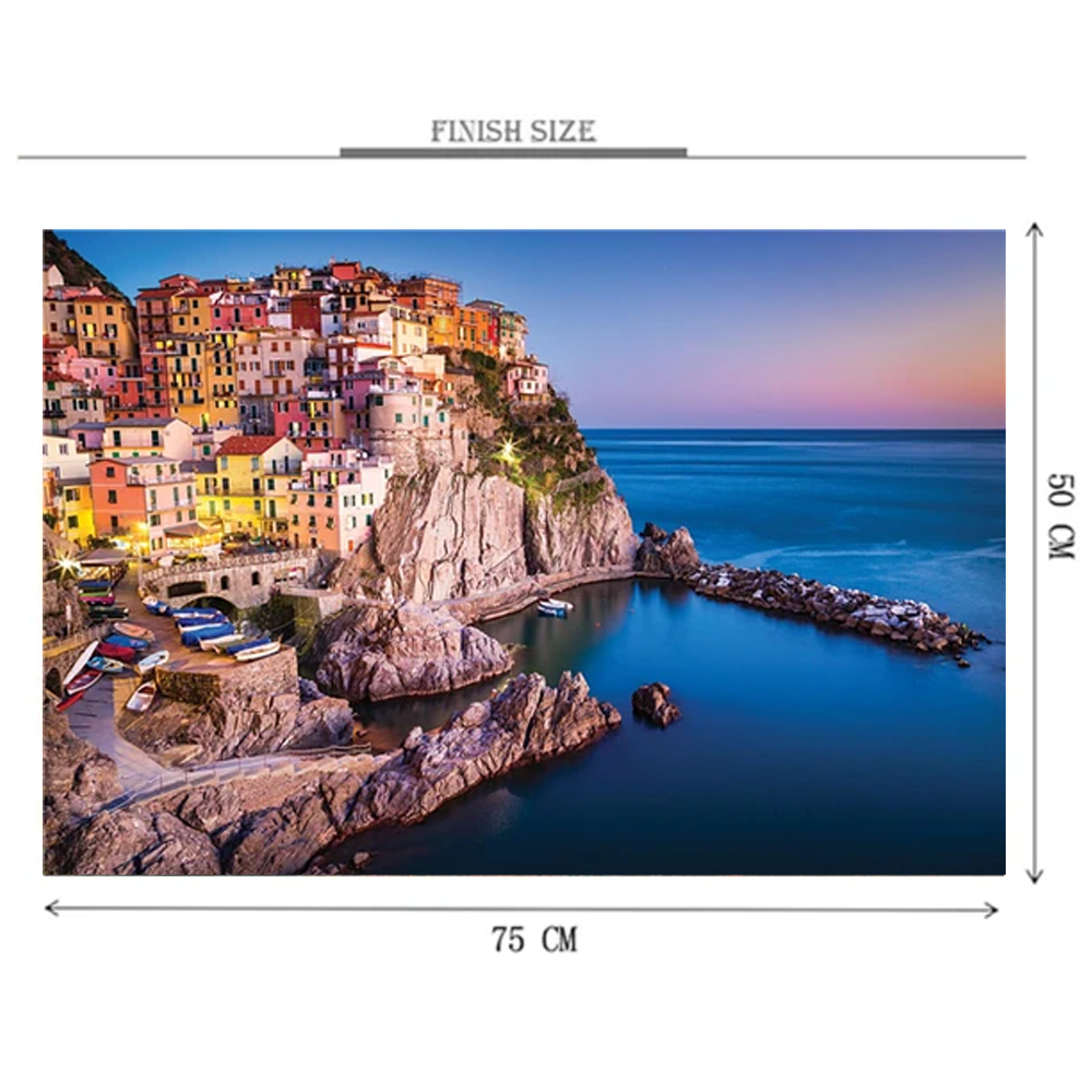 Cinque Terre Wooden 1000 Piece Jigsaw Puzzle Toy For Adults and Kids puzzle