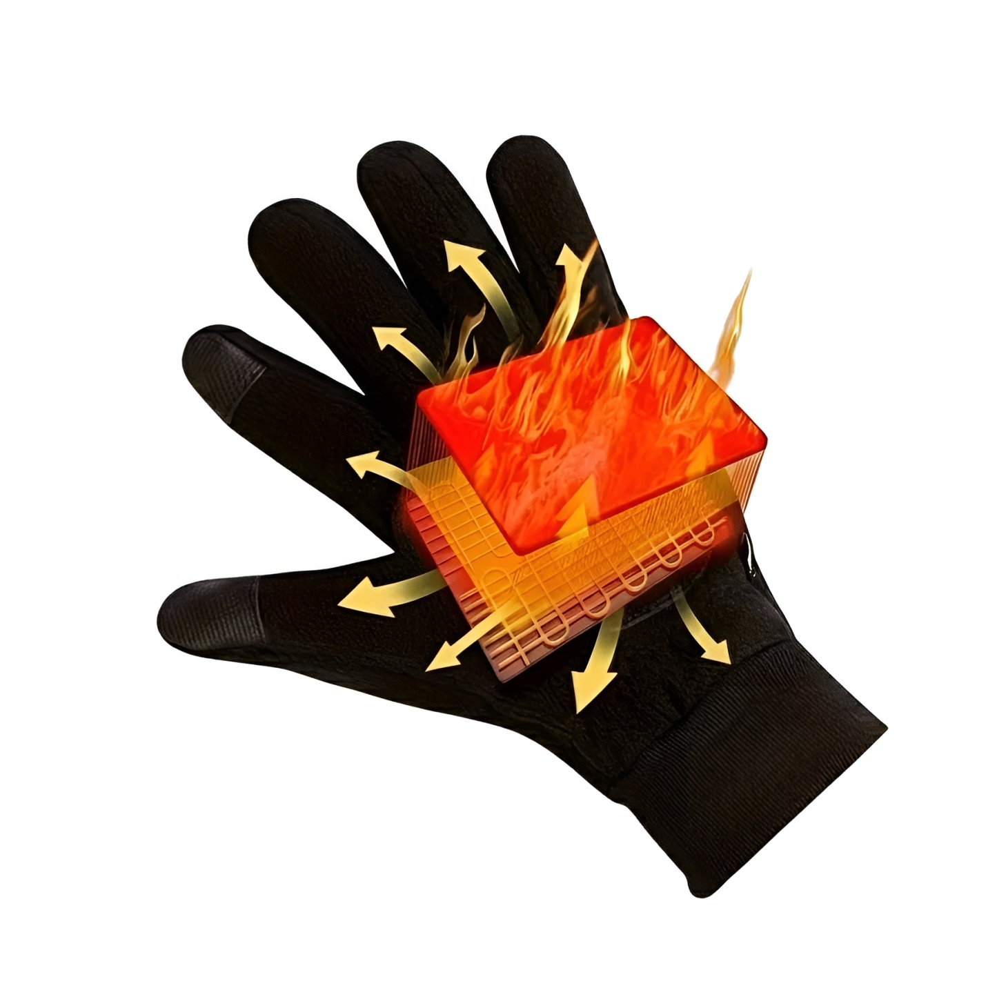 USB Heated Adjustable Fabric Glove Device