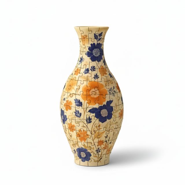 Creative DIY 3D Puzzle Flower Vase Decoration With Detachable Water Cup