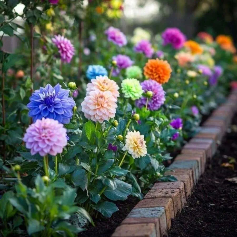 200 Pieces Bright Color Mix Dahlia Flower For Garden