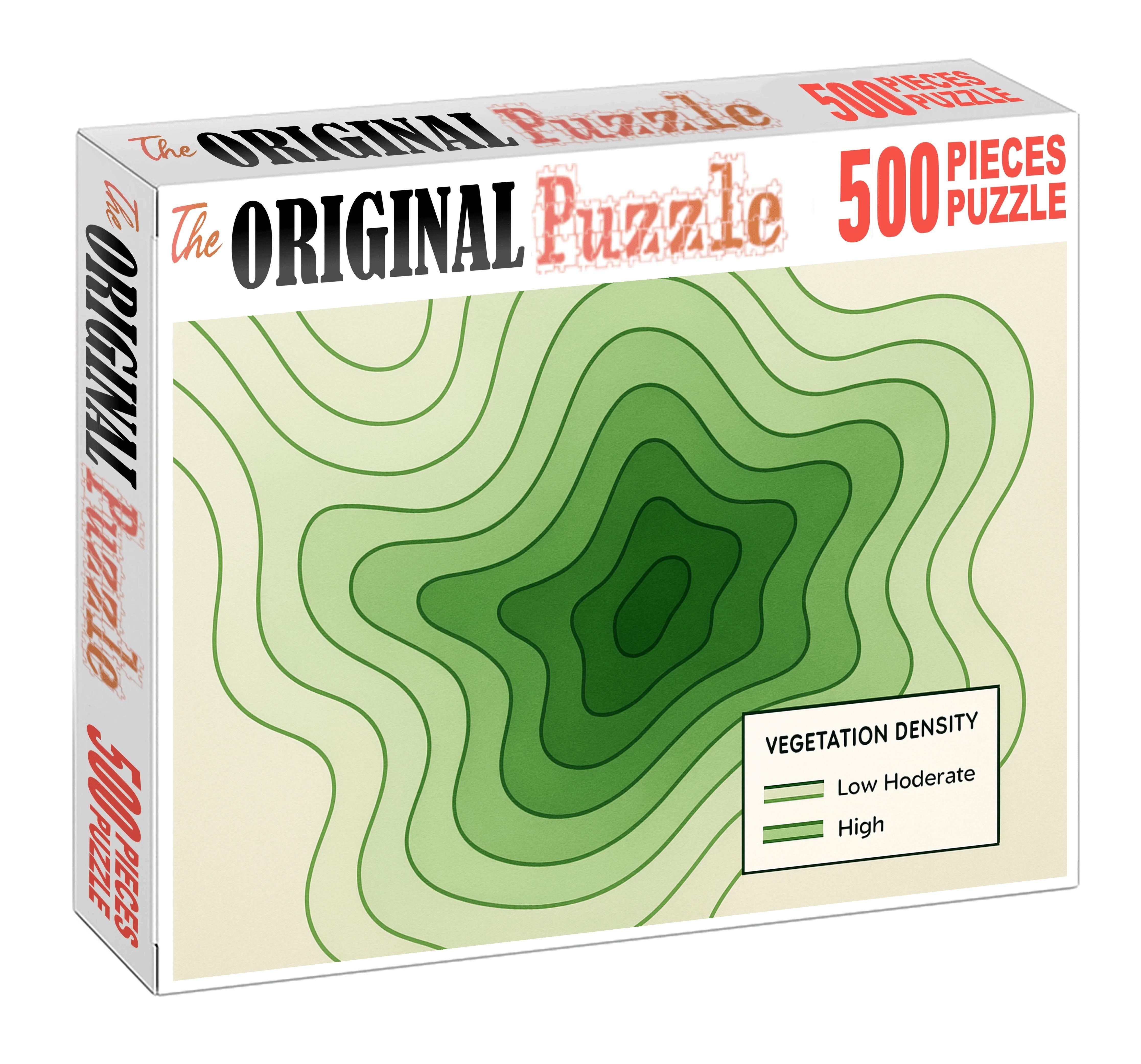 Vegetation Density Isoline Map 50 Piece Puzzle