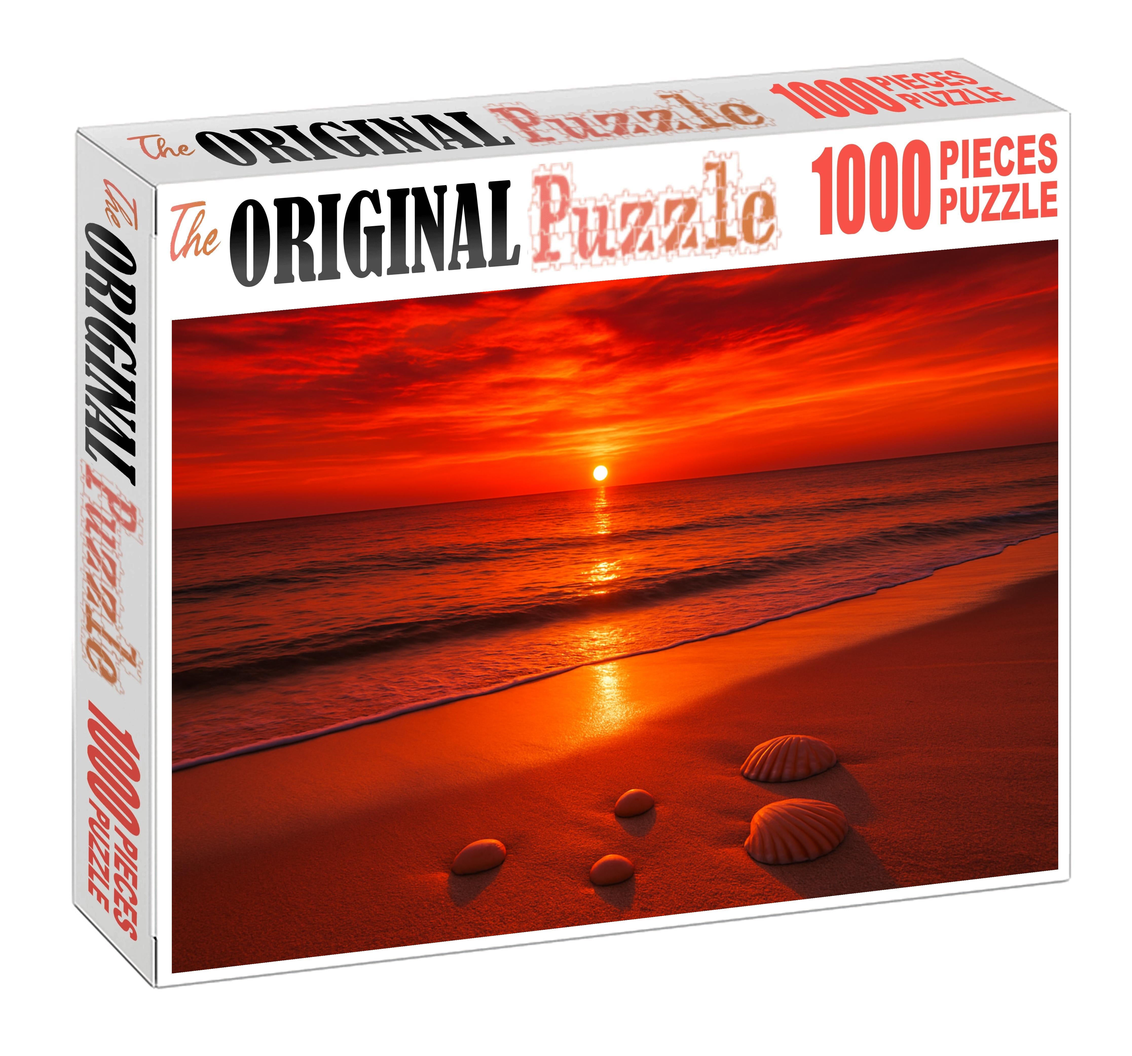 Crimson Horizon Beach 50 Piece Puzzle