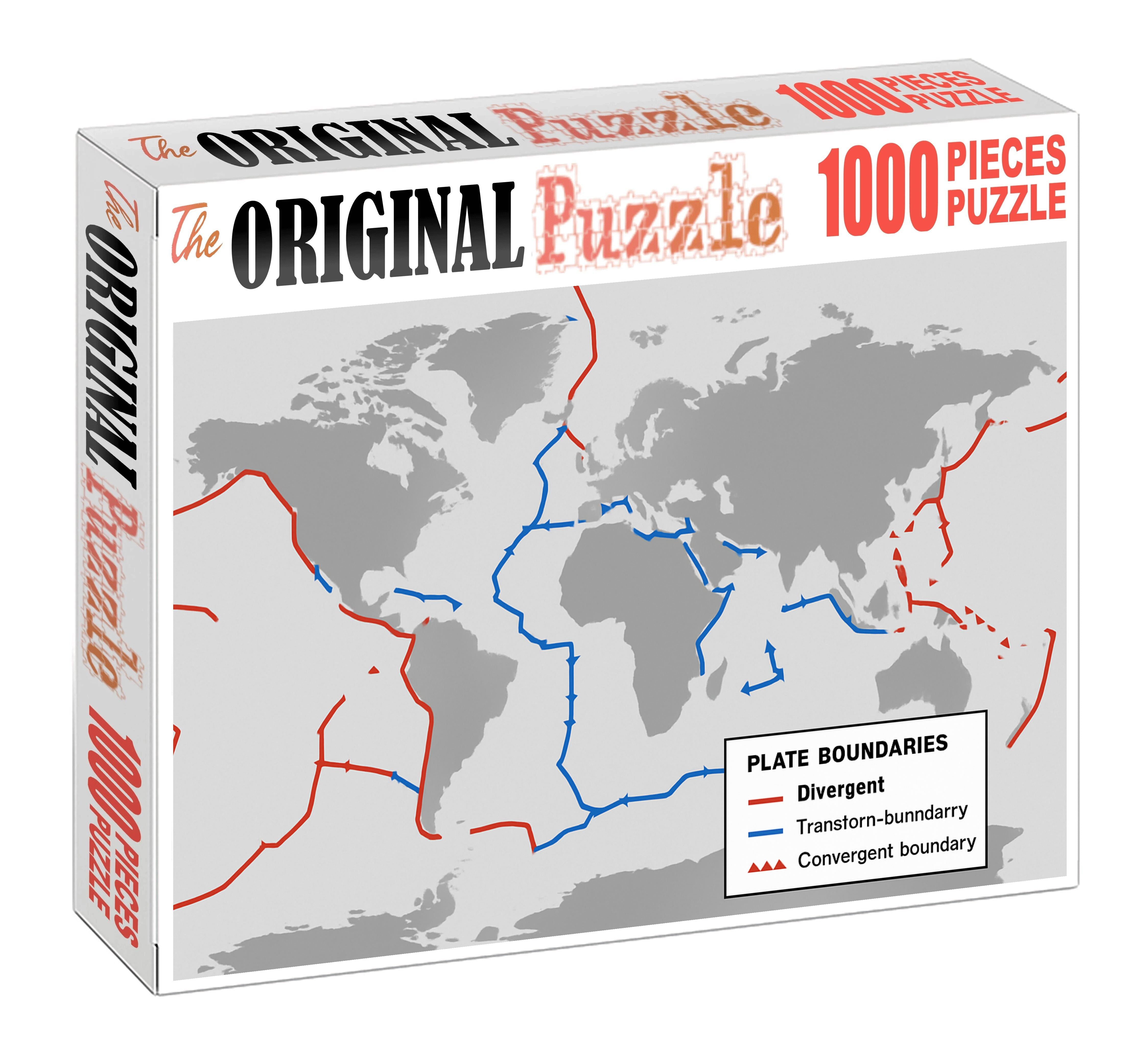 Tectonic Plate Boundary Schematic 20 Piece Puzzle