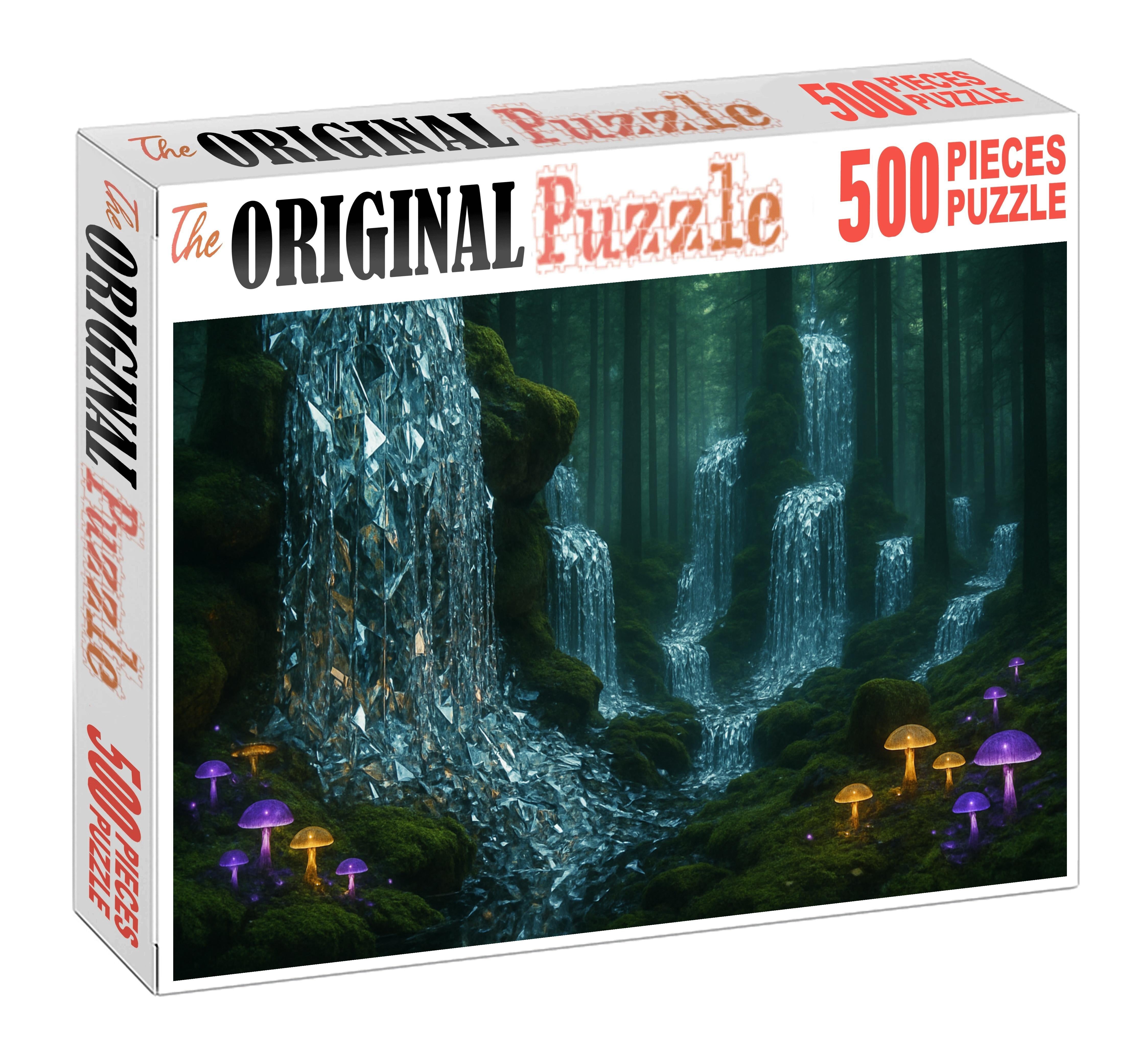 The Cascading Mirrors Waterfalls Of Reflective Glass In An Endless Forest Unique Puzzle Design