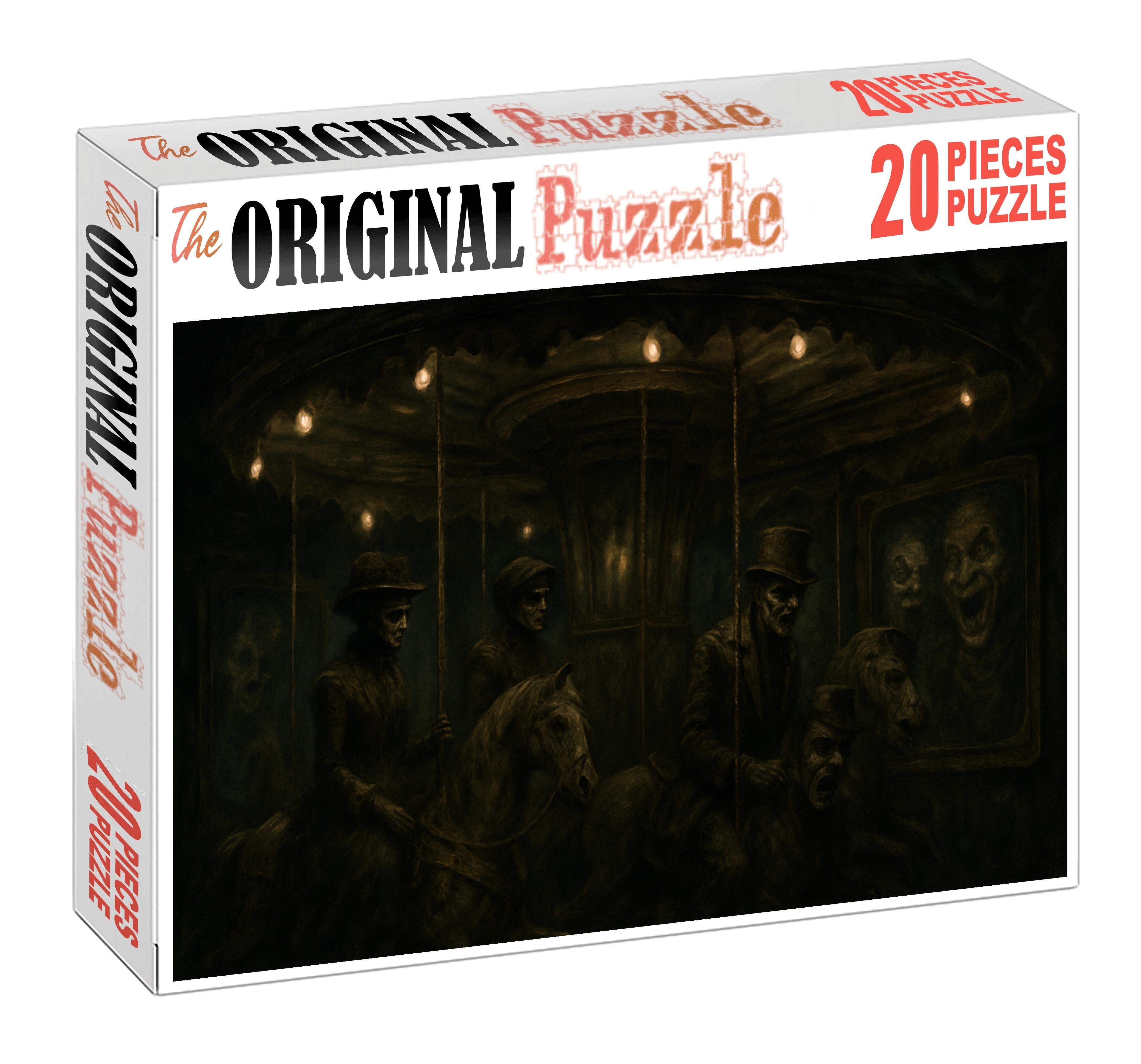 Retro Horror Carnival Twisted Sideshow Of Macabre Whimsy 20 Piece Puzzle