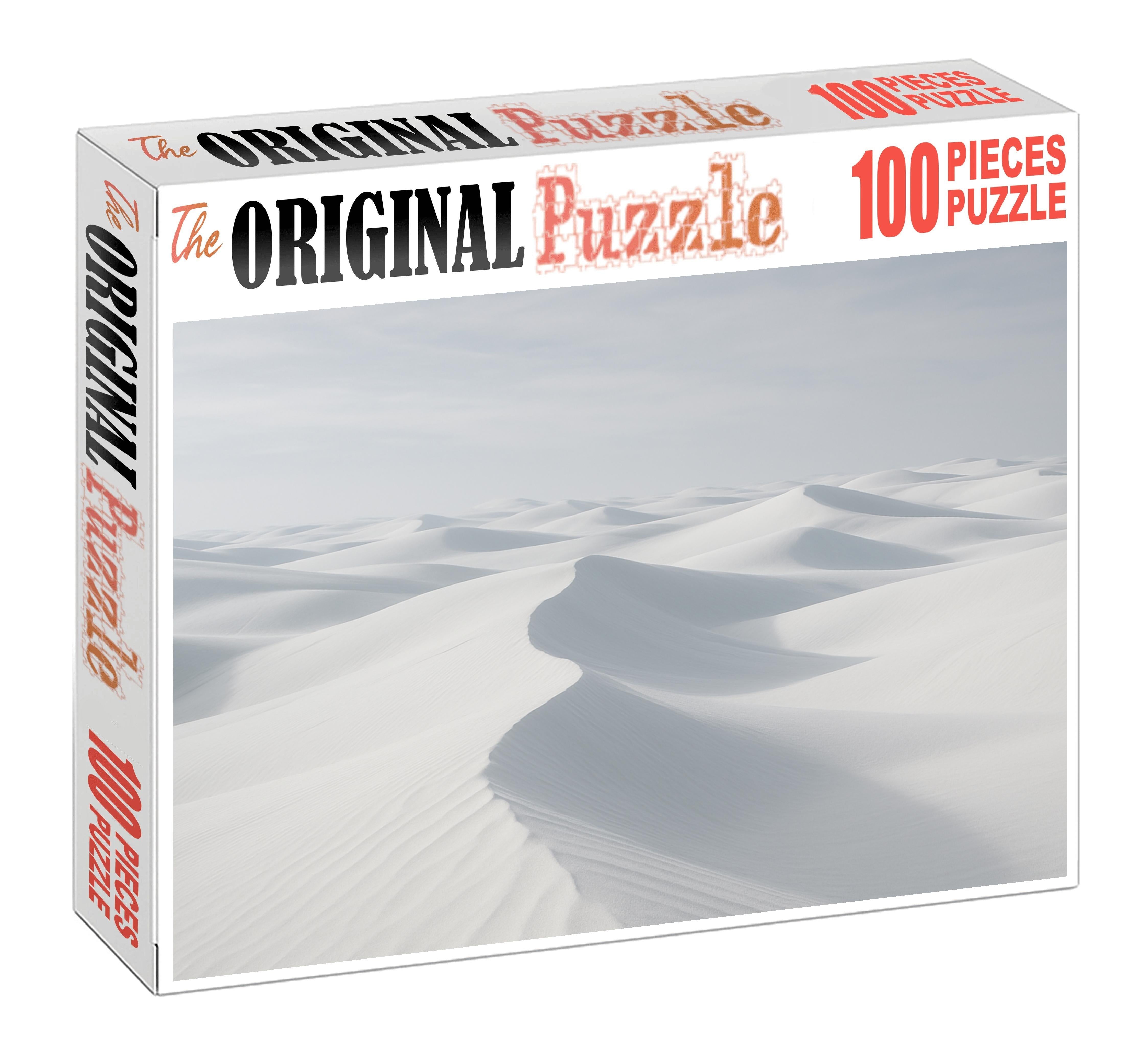 Quartz Vein Sands Pristine White Dunes Under Soft Noon Light Premium Puzzle Pieces