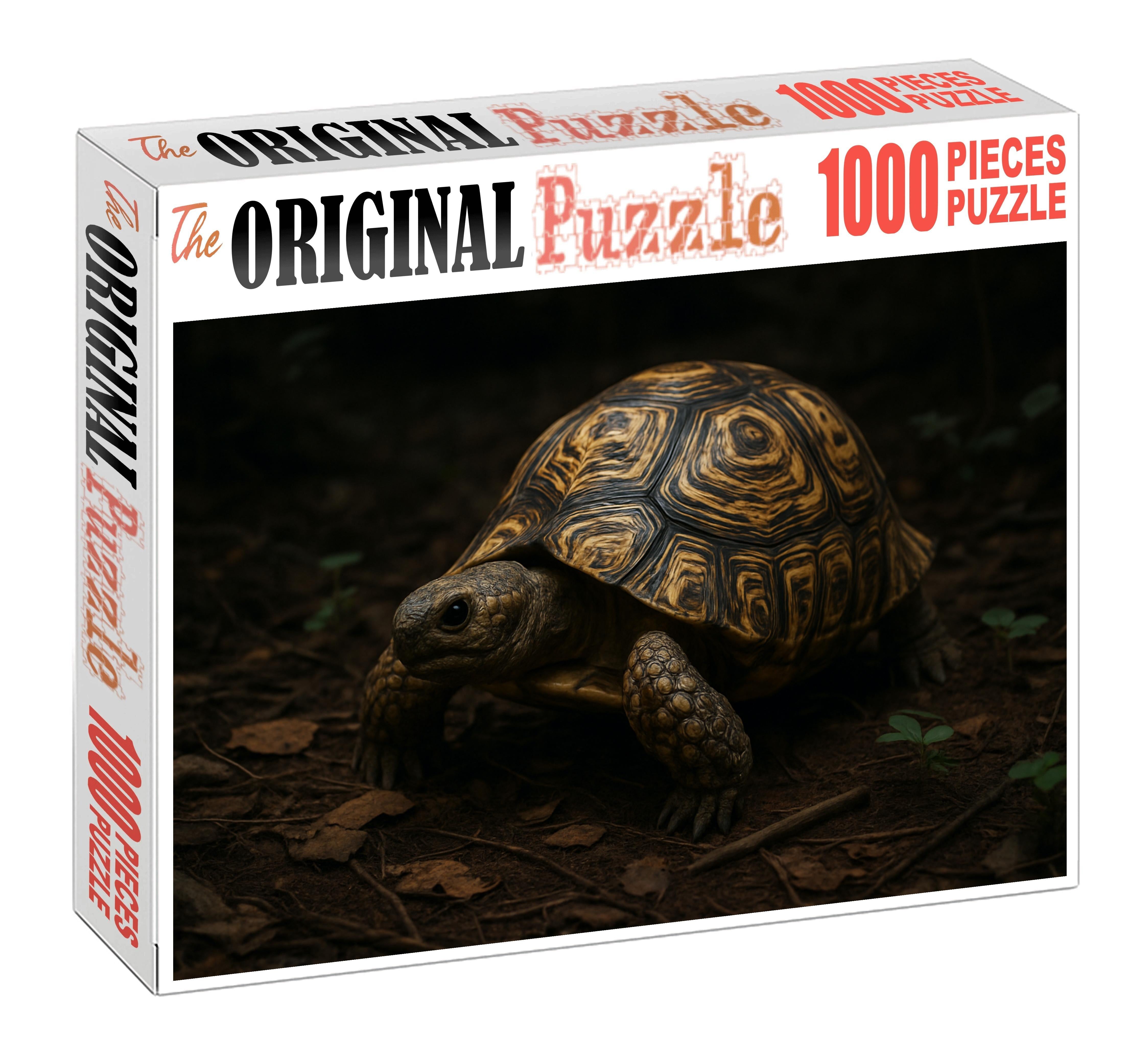 Marbled Leaf-back Tortoise Forest Floor Dweller With Intricate Shell Patterns Puzzle Fun