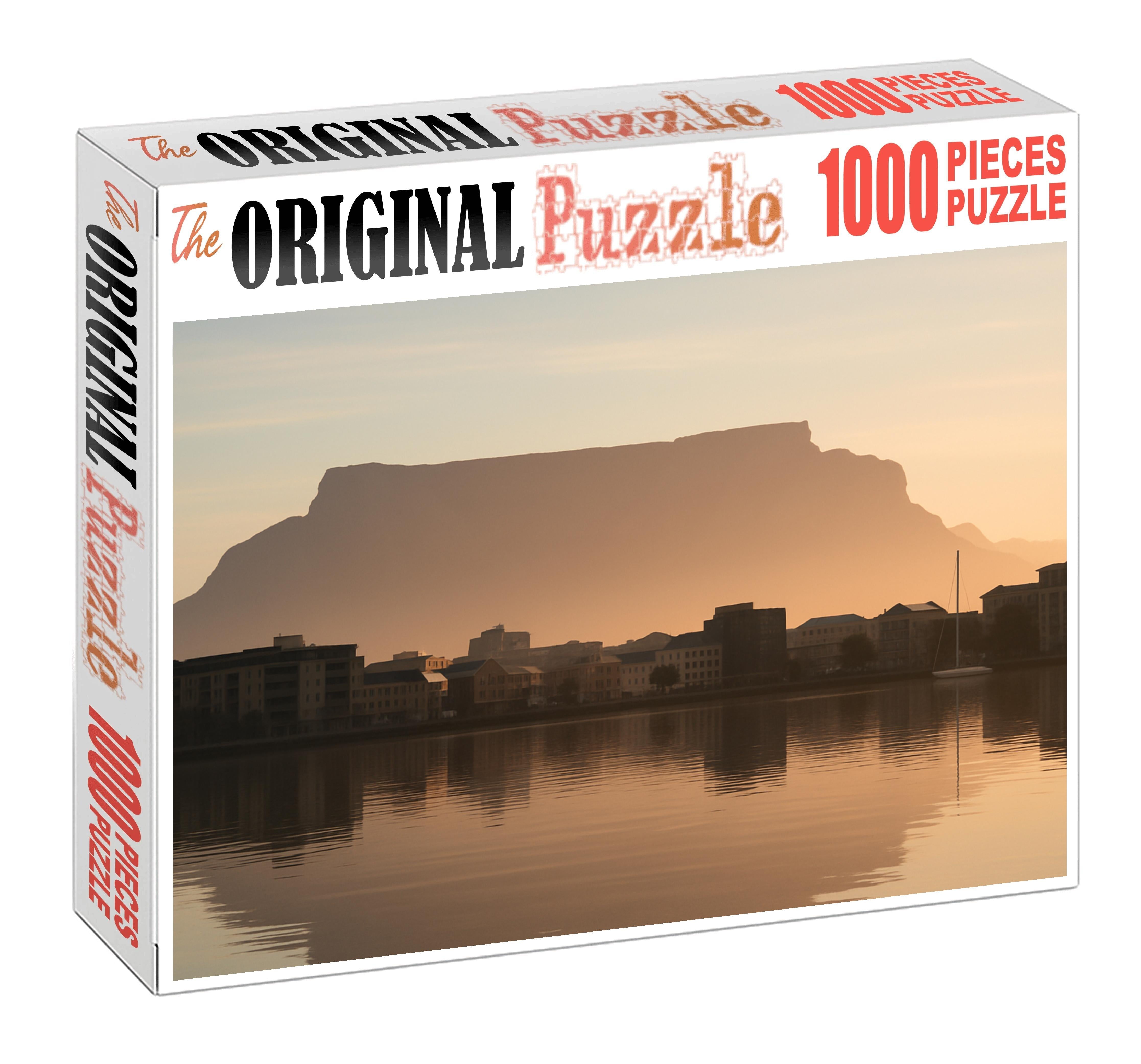 Cape Town Skyline Coastal Mountains Meet Urban Silhouettes Mini Puzzle