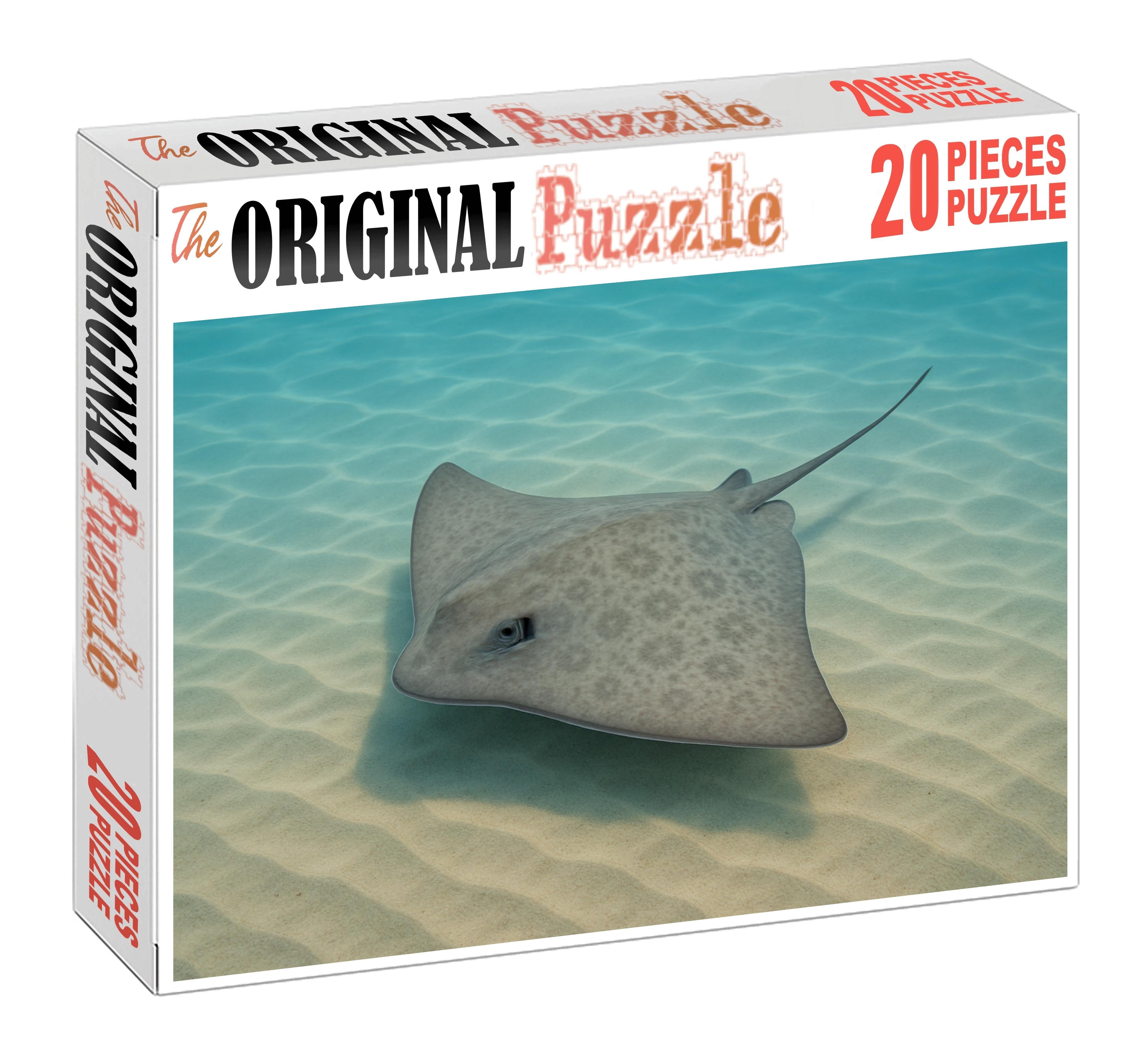 Dusky Wave Ray Broad-winged Filter-feeder With Subtle Patterning Mini Puzzle