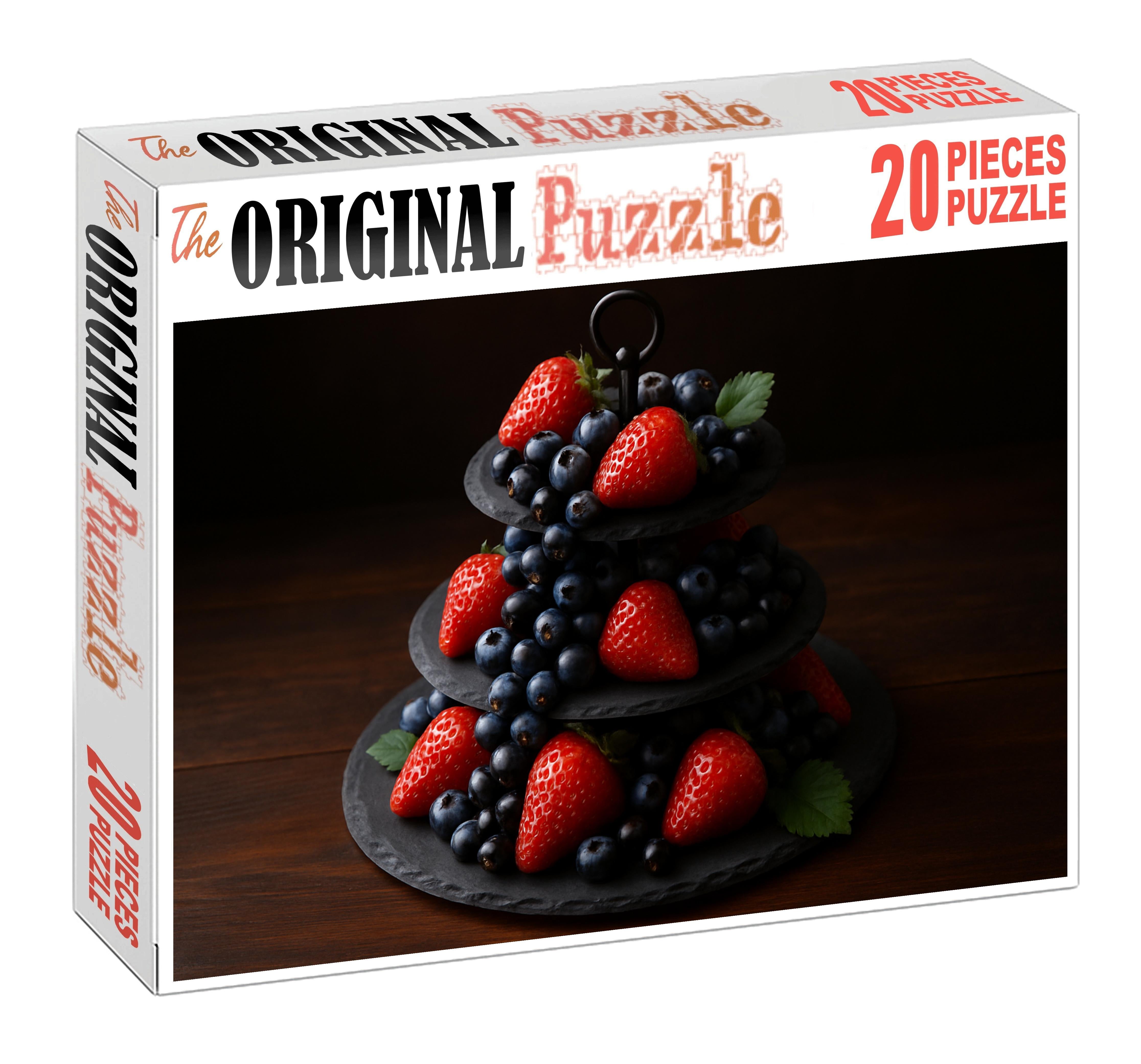 Berry Cascade Flowing Layers Of Strawberries Blueberries And Blackcurrants 500 Piece Puzzle