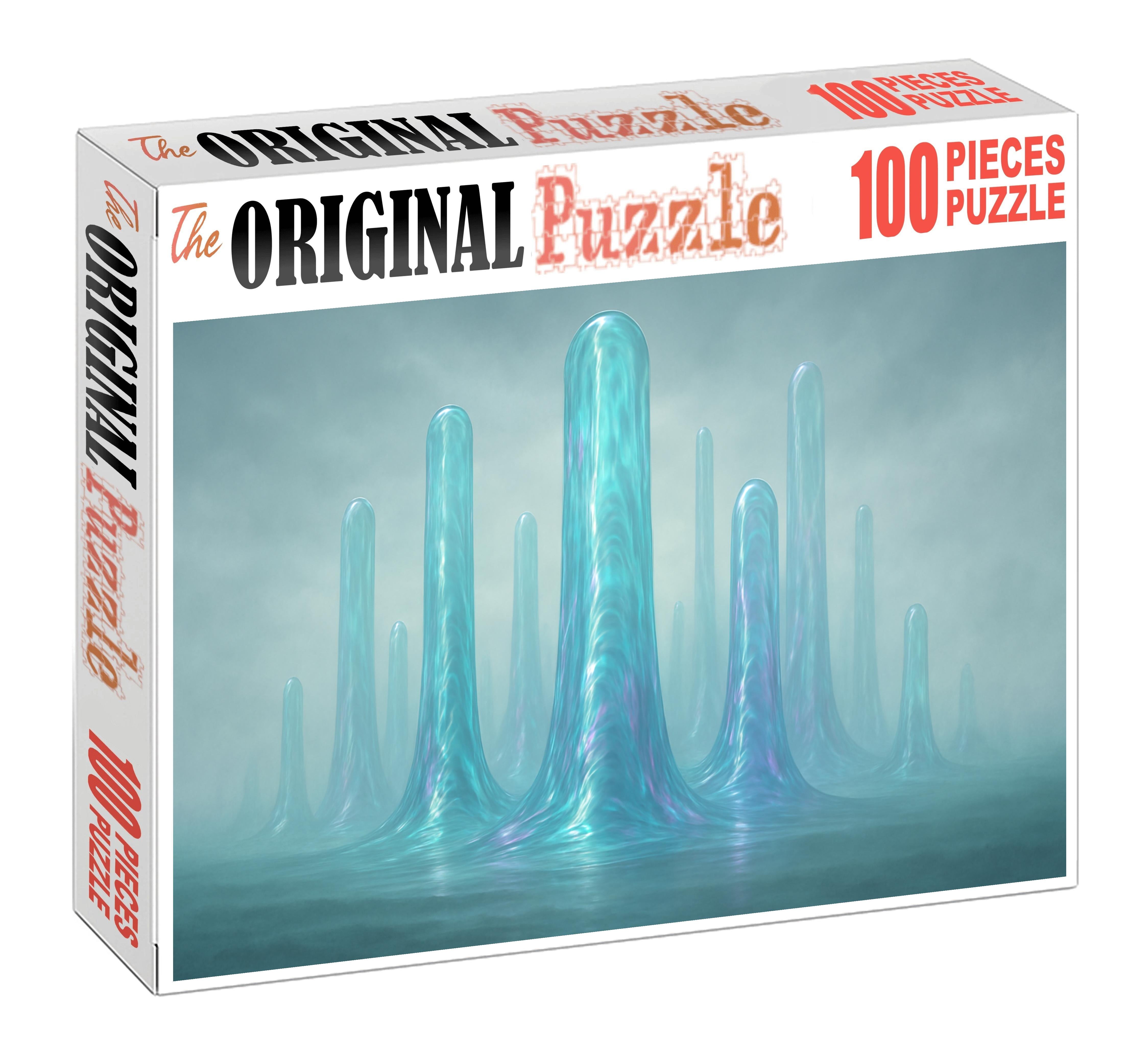 Towers Of Liquid Glass Rippled Structures Morphing With The Breeze Puzzle Fun