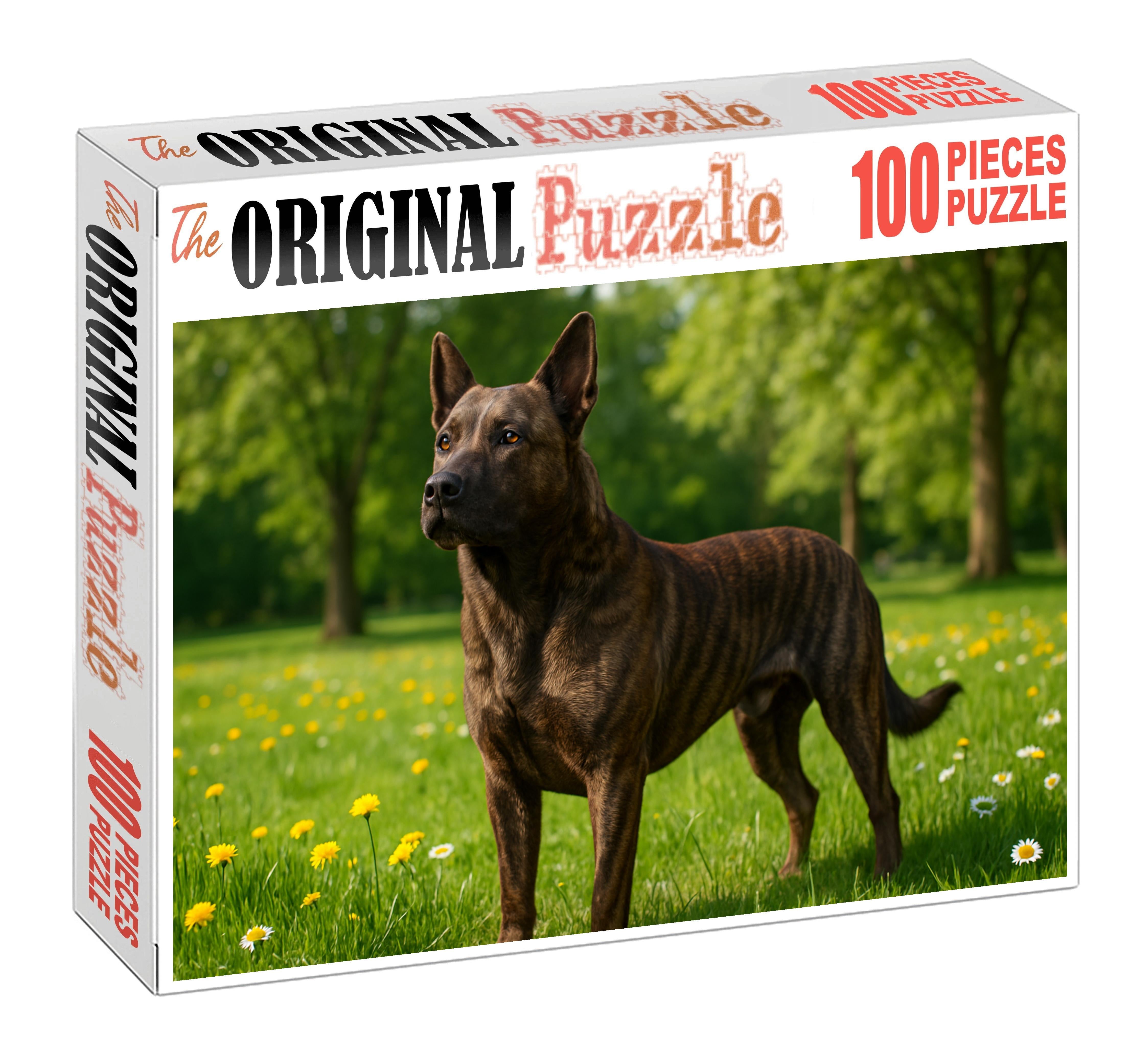 Dusky Brindle Striped Coat Protector With Loyal Heart Custom Jigsaw Puzzle