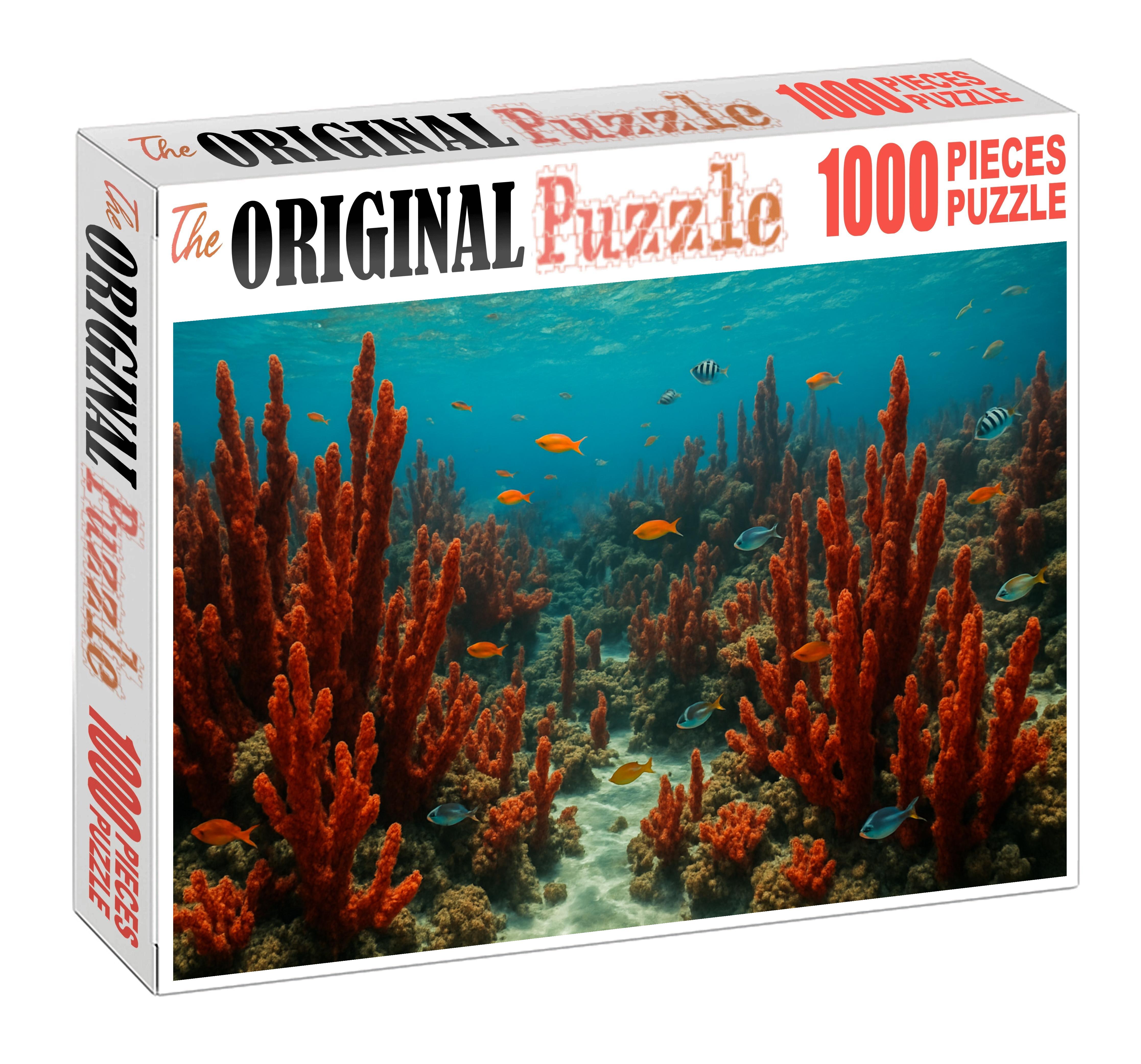 Crimson Coral Labyrinth 1000 Piece Puzzle