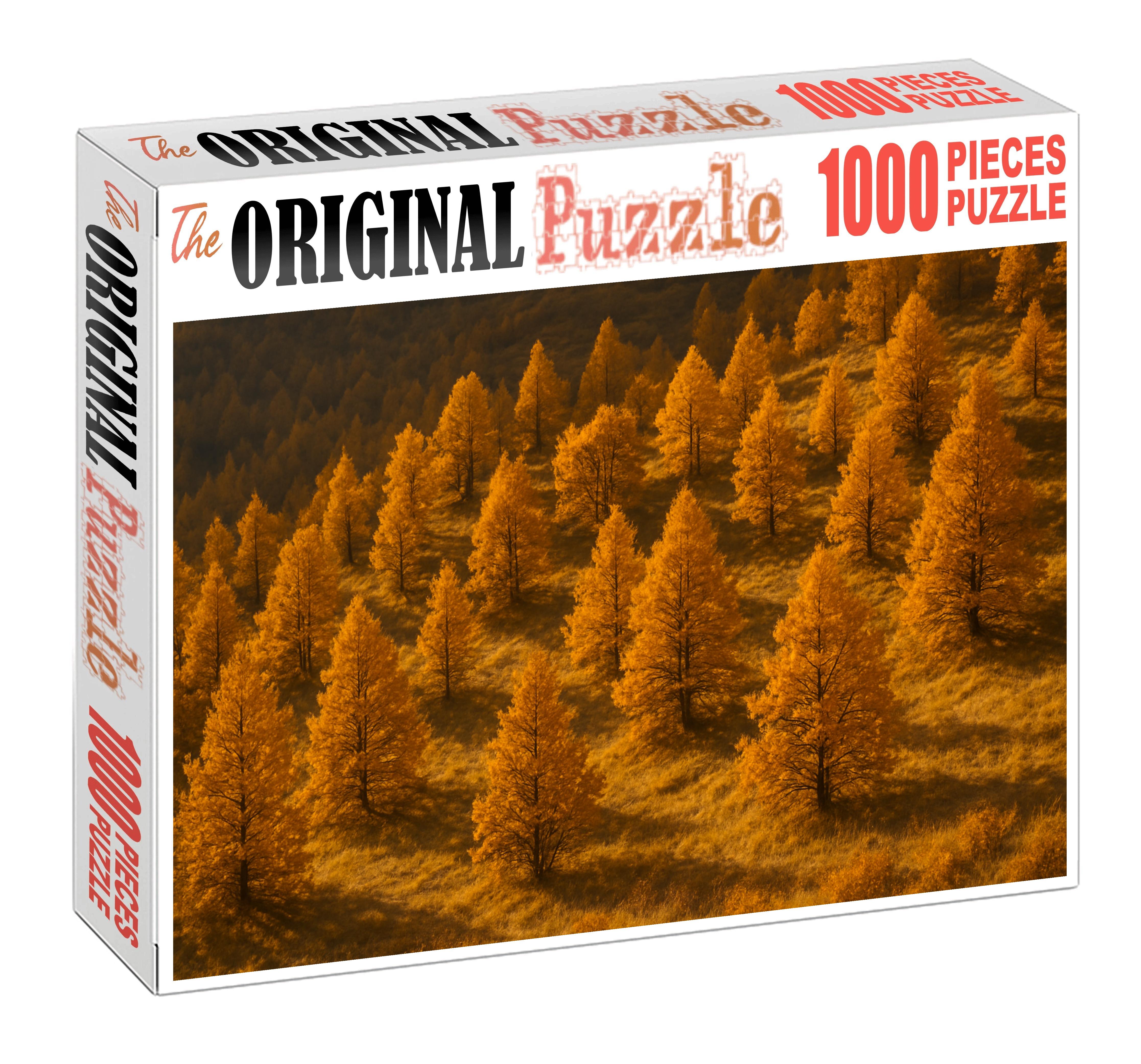 Golden Autumn Hillside Premium Puzzle Pieces