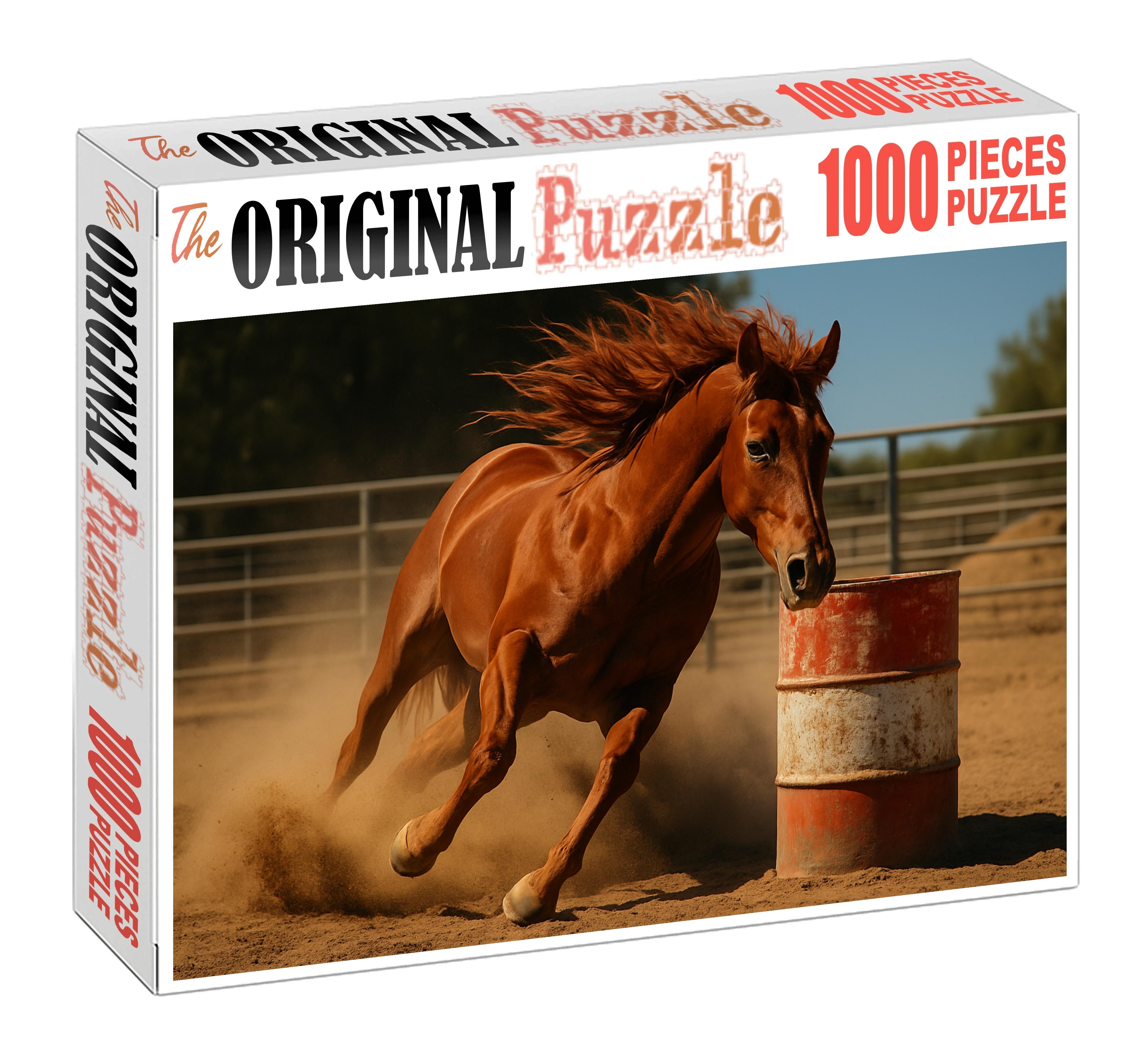 Copper Blaze Quarter Flashy Sorrel Colt With Explosive Acceleration Custom Jigsaw Puzzle