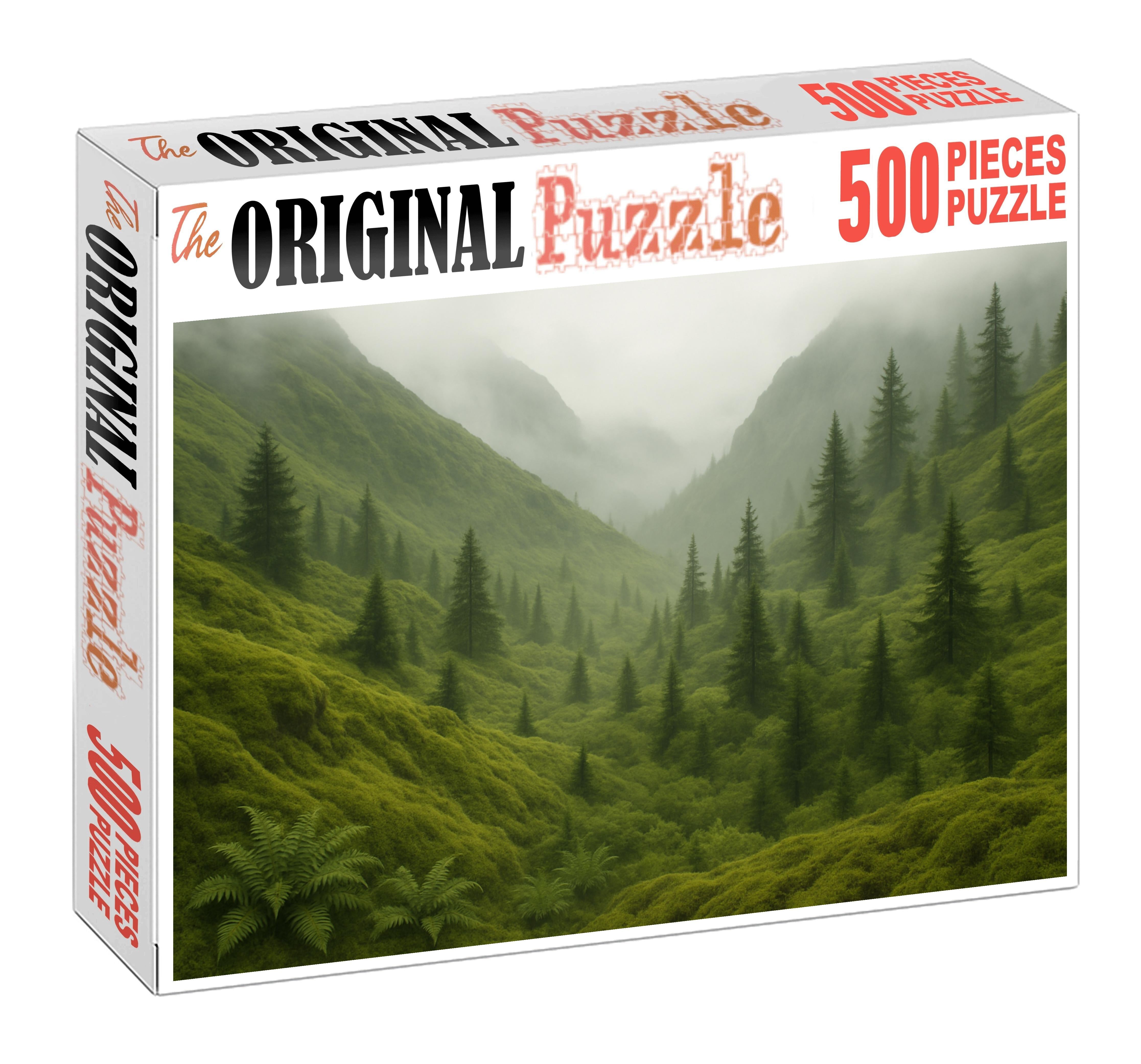 Verdant Volcanic Ridge Premium Puzzle Pieces