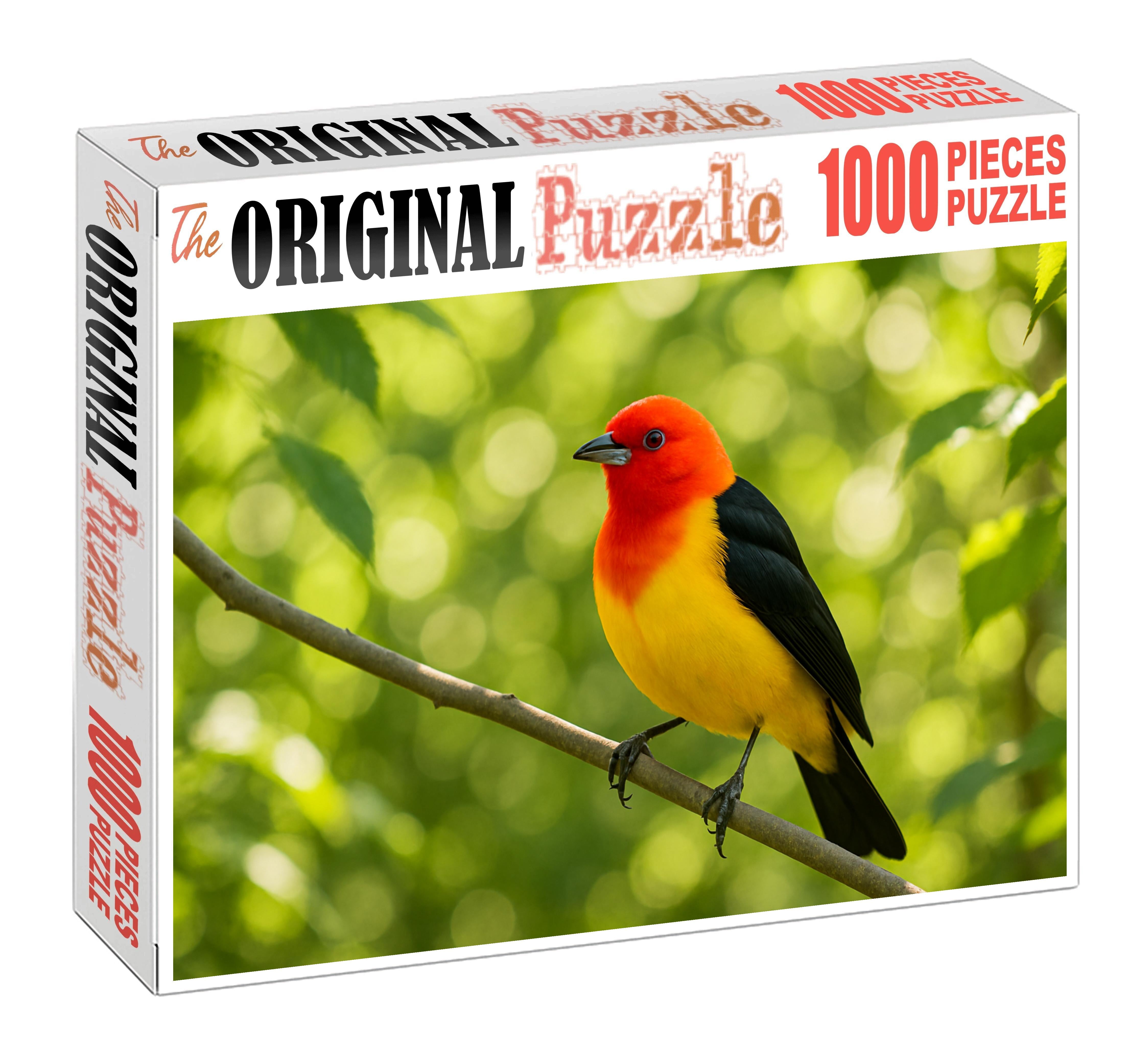 Western Tanager Vibrant Songbird Of Open Woodlands 300 Piece Puzzle